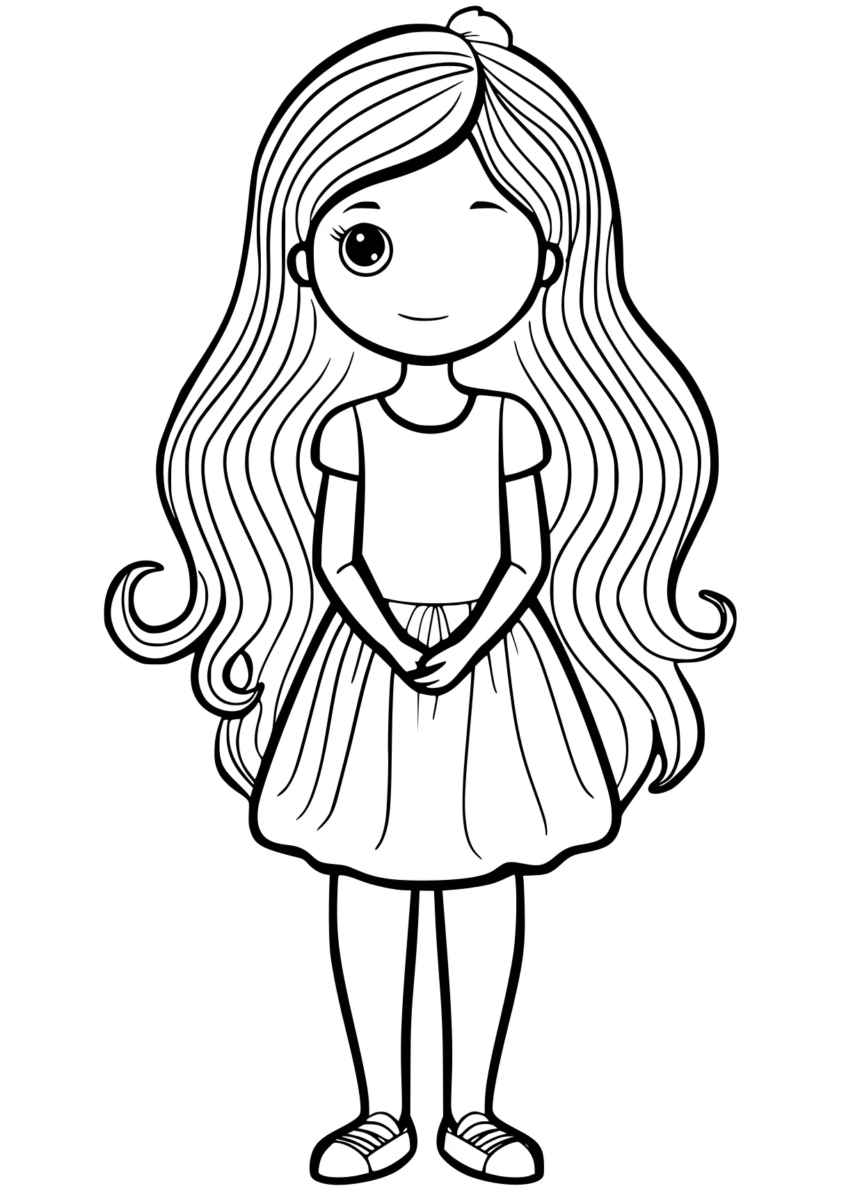 cute coloring pages illustrator, printables, girl, free page downloads