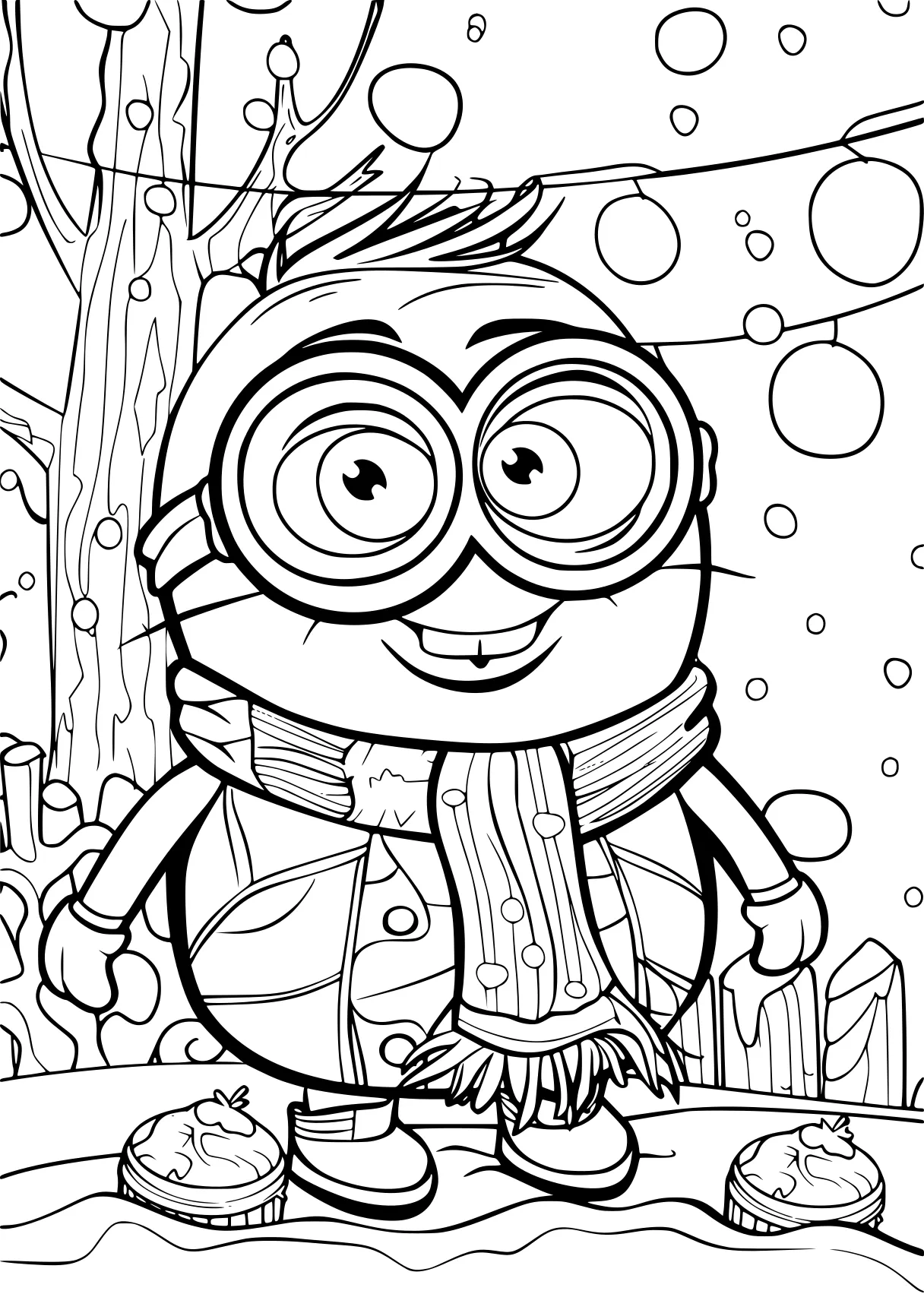 easy to color coloring pages minion, minions, pororo, free page downloads