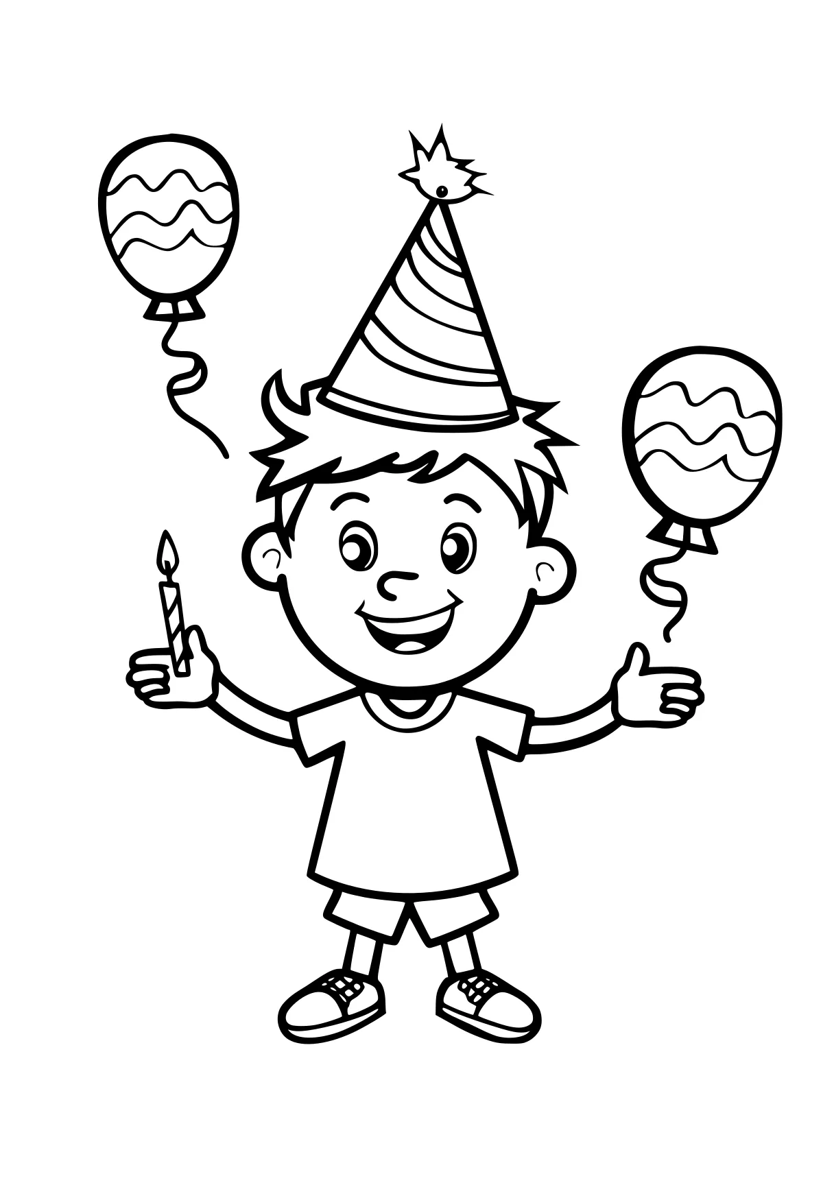 happy birthday coloring sheet birthday, balloons, printables, free page downloads