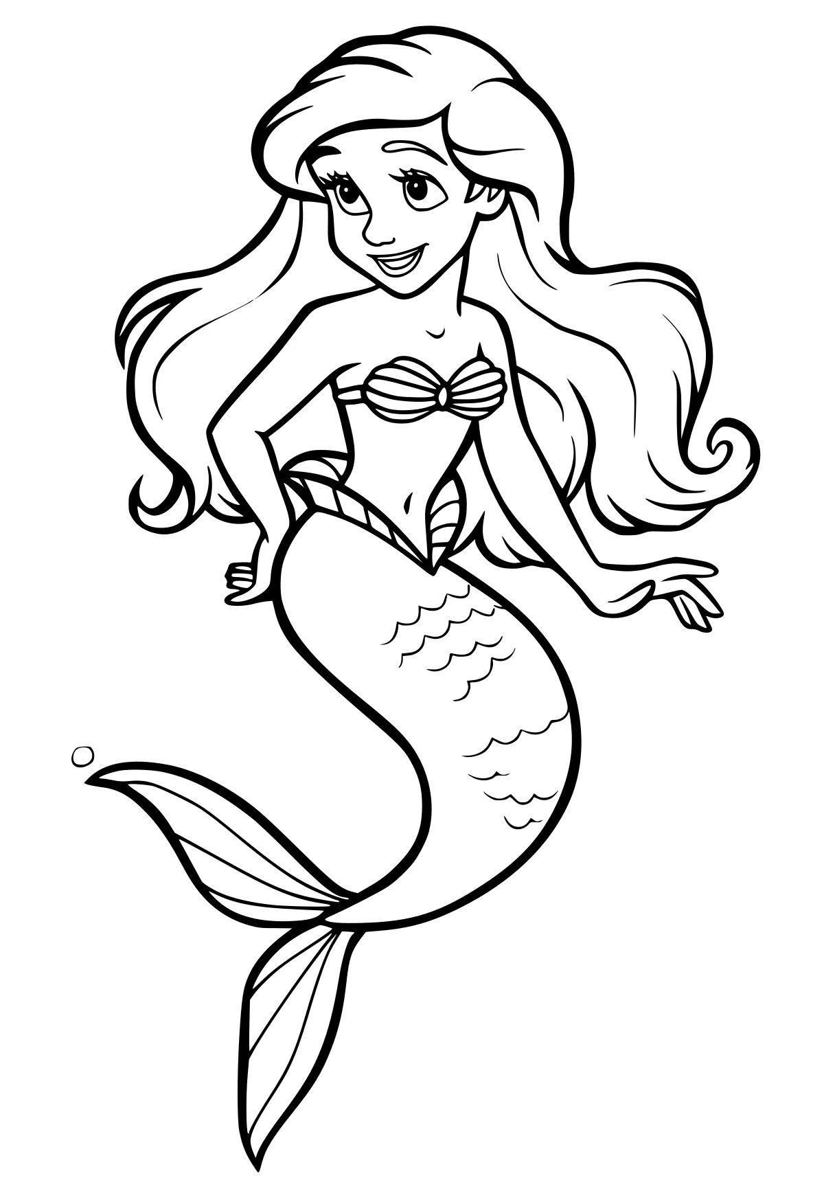 little mermaid coloring page mermaid, ariel, fish, siren, sea, free downloads