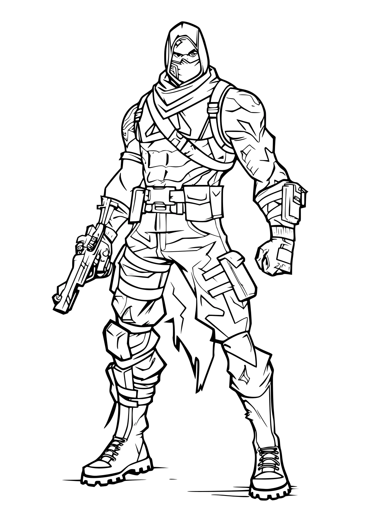 fortnite coloring page ranger, soldier, hunter, kakashi, mandalorian, free downloads