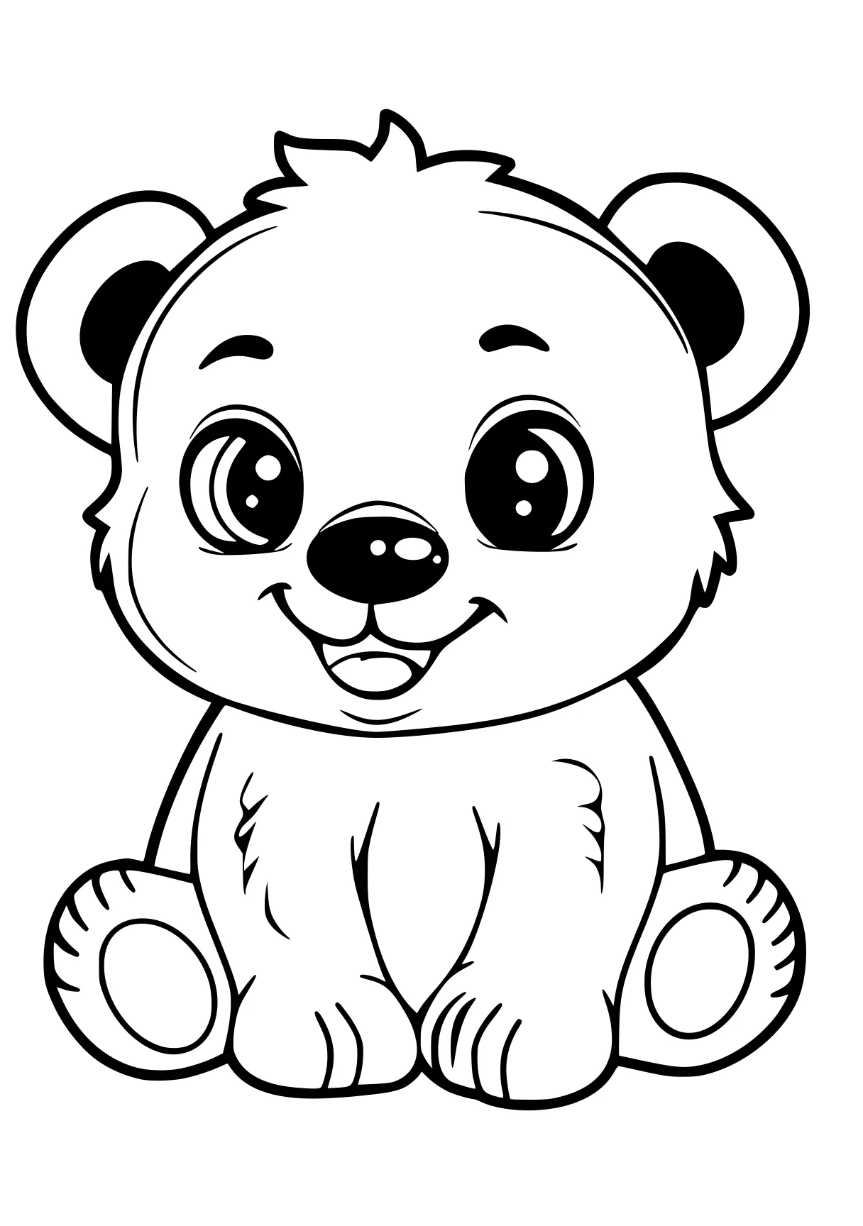 easy coloring pages panda, bear, koala, fazbear, raccoon, free page downloads