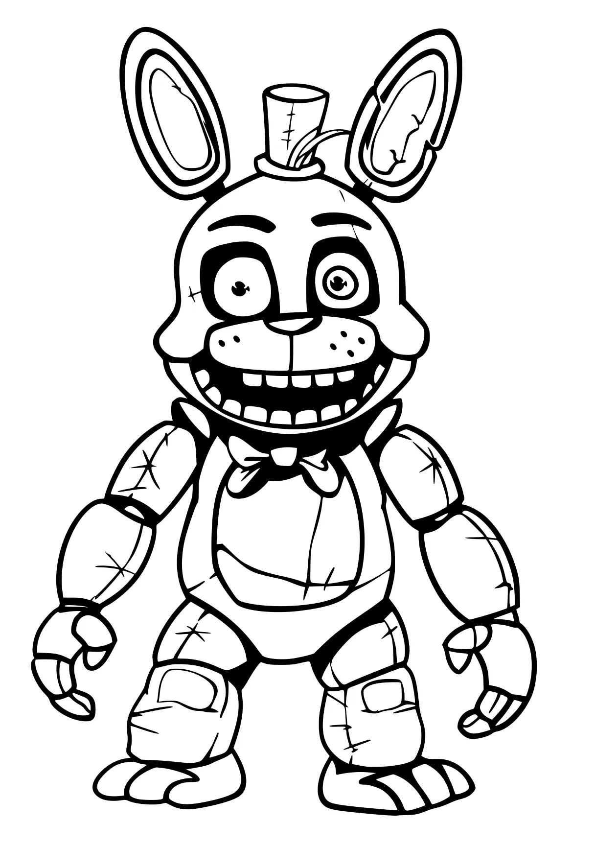 five nights at freddy's coloring page fnaf, fazbear, bonnie, zomboss, twisty, free downloads