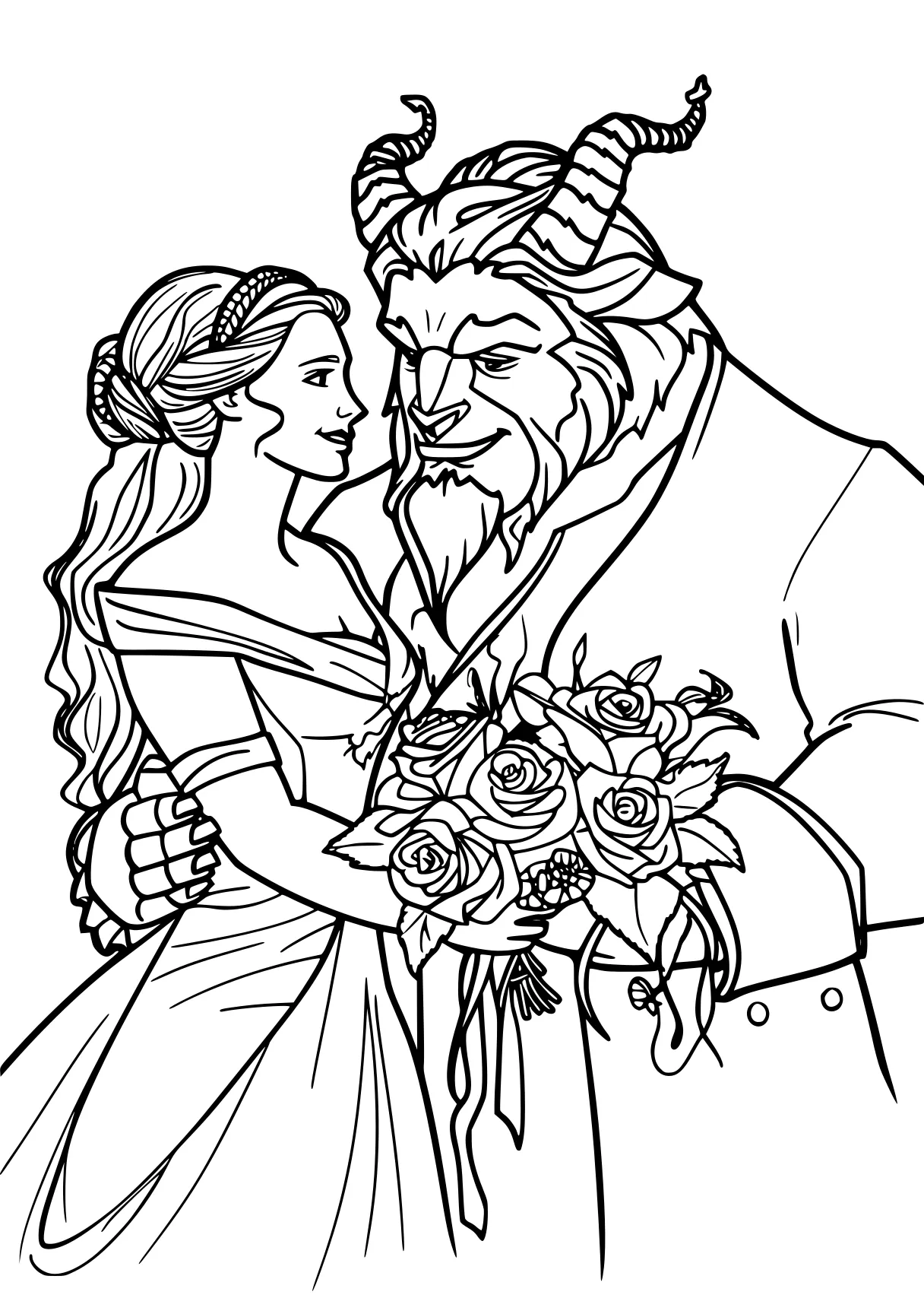 beauty and the beast coloring pages wedding, marry, printables, free page downloads