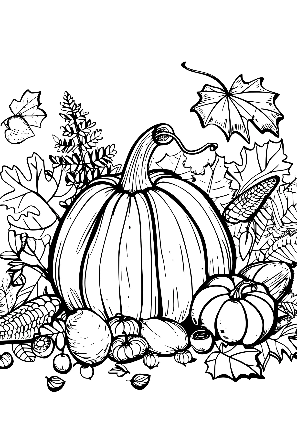 fall coloring pages, pumpkin, october, illustrator, free page downloads