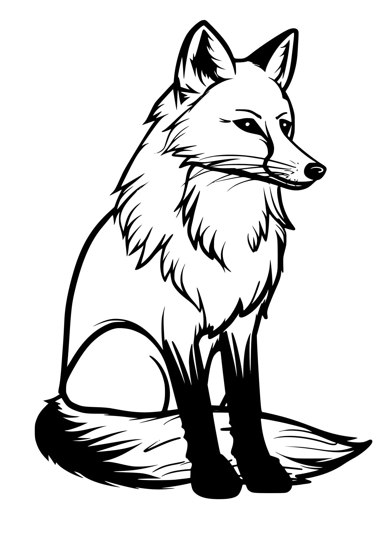 fox coloring page fox, wolf, foxy, foxes, tails, free downloads