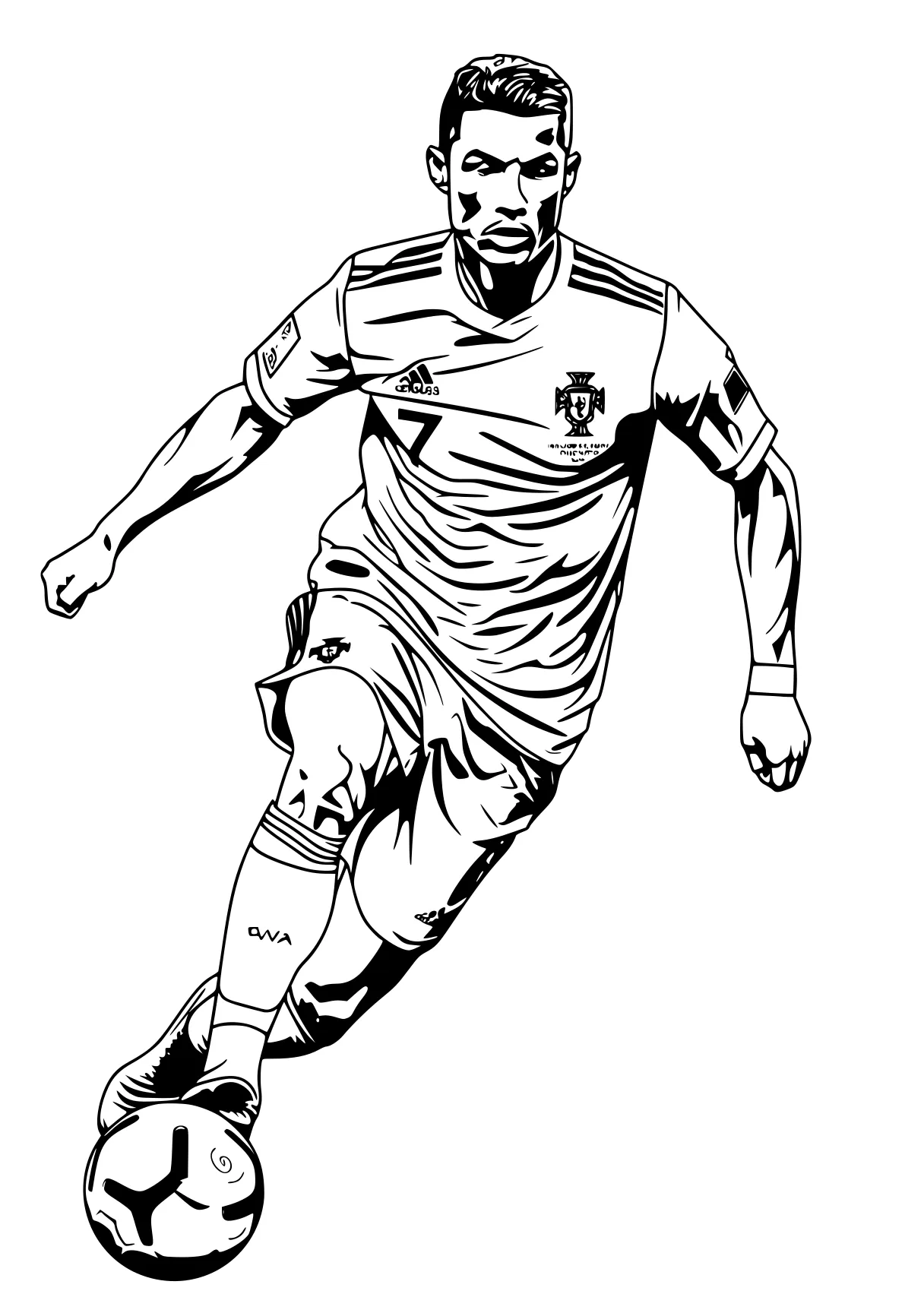 ronaldo coloring page ronaldo, cristiano, messi, xavi, captain, free downloads