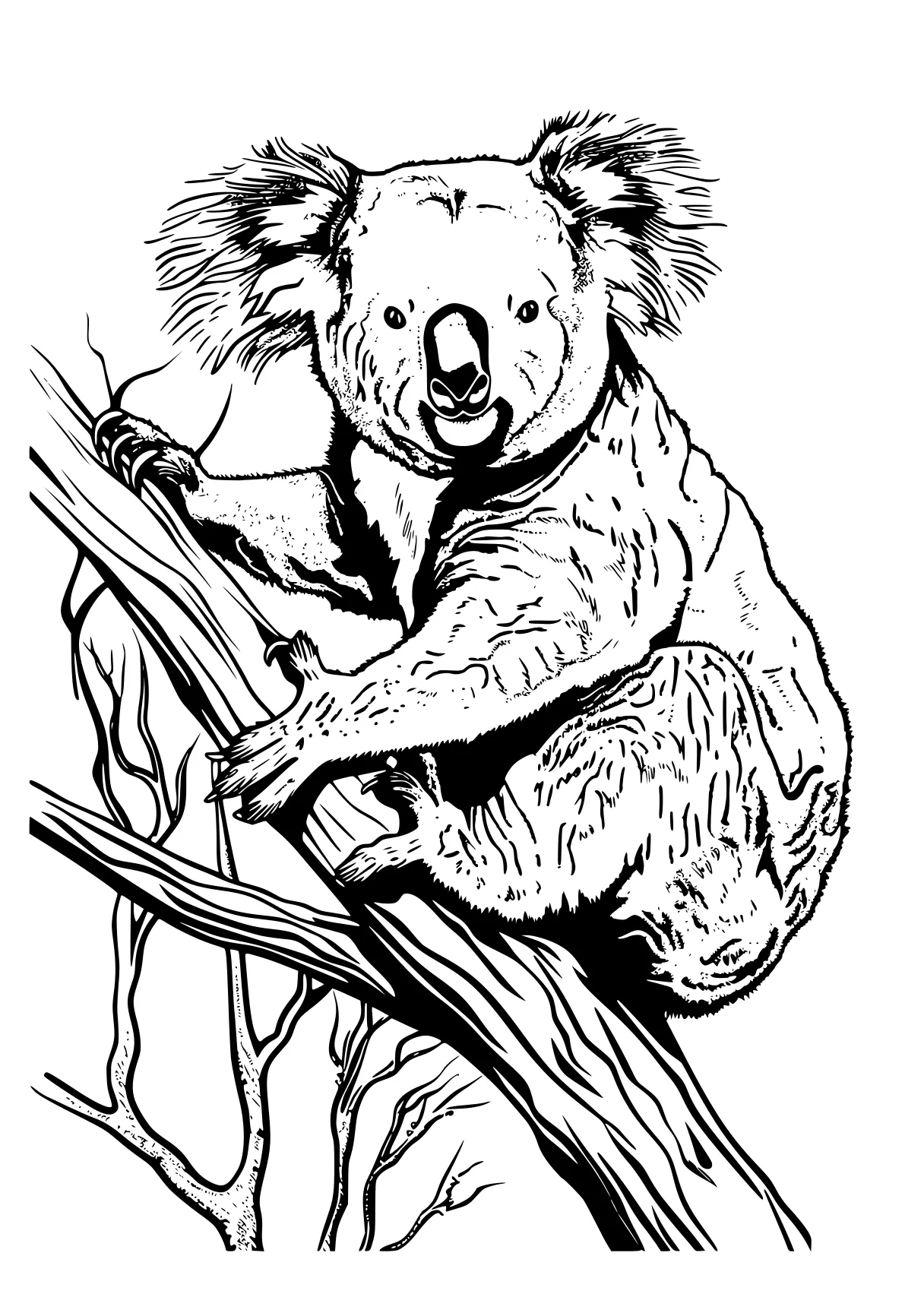 koala coloring page koala, sloth, bear, raccoon, gruffalo, free downloads