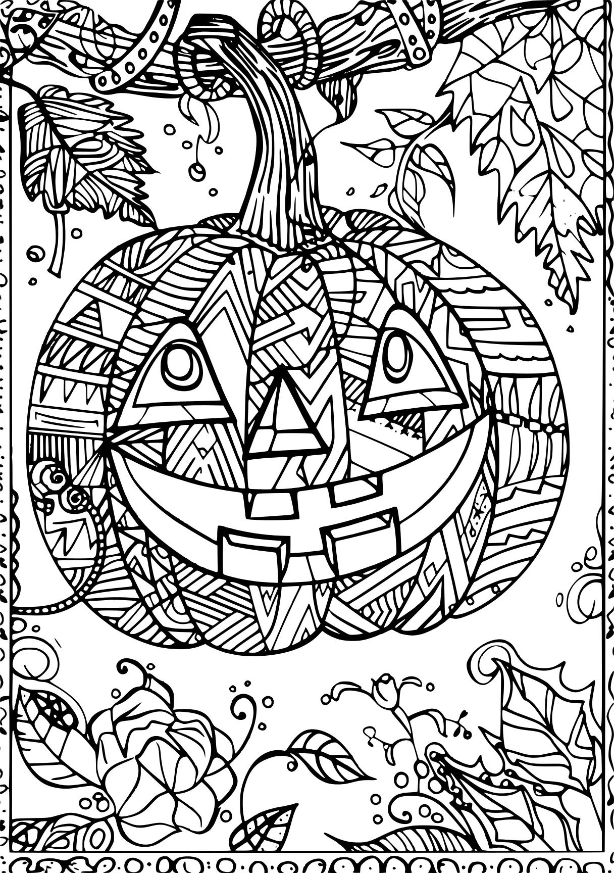 pumpkin coloring pages, zentangle, pumpkin, ornament, free page downloads