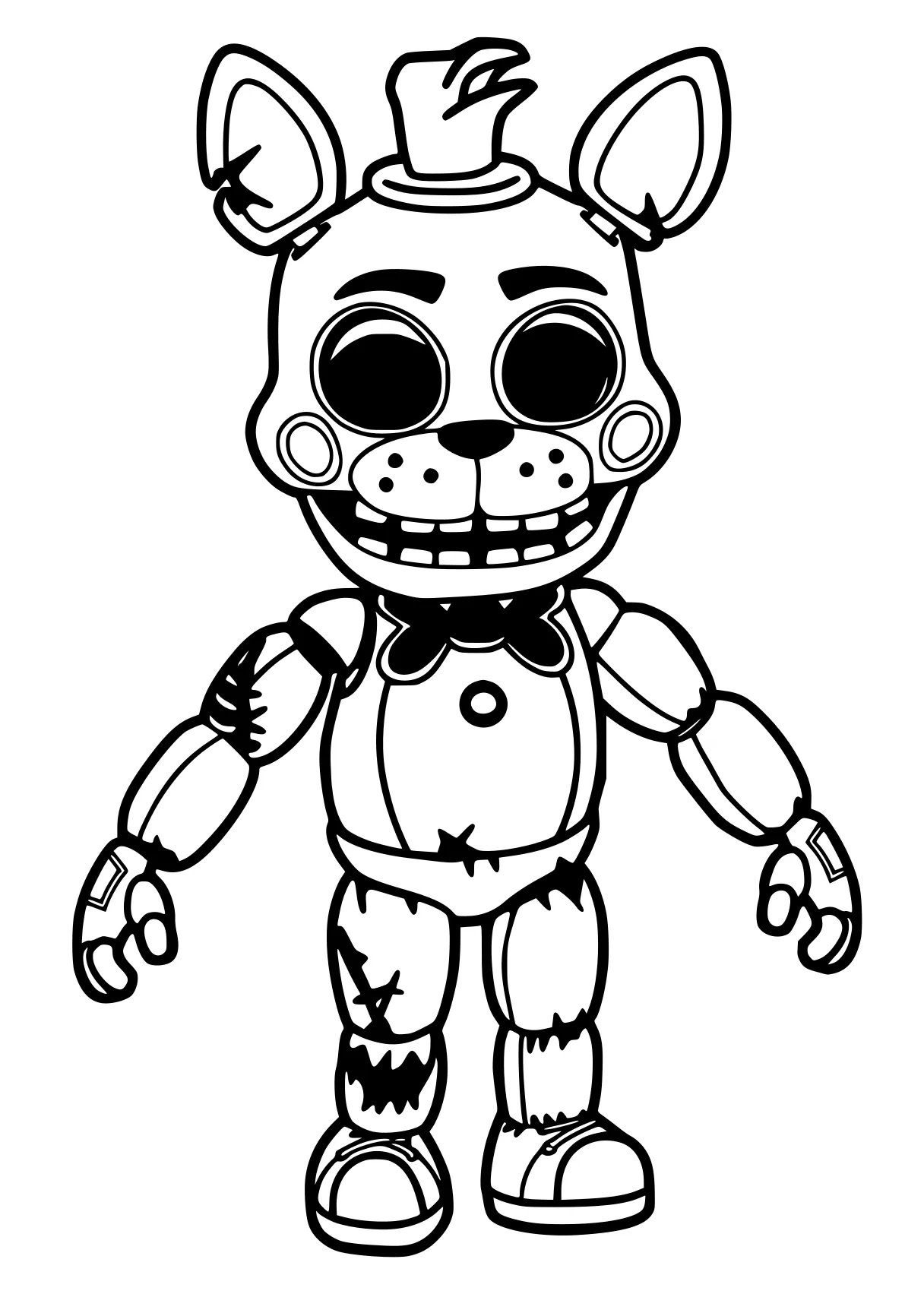 fnaf coloring page fnaf, fazbear, chica, bonnie, zomboss, free downloads