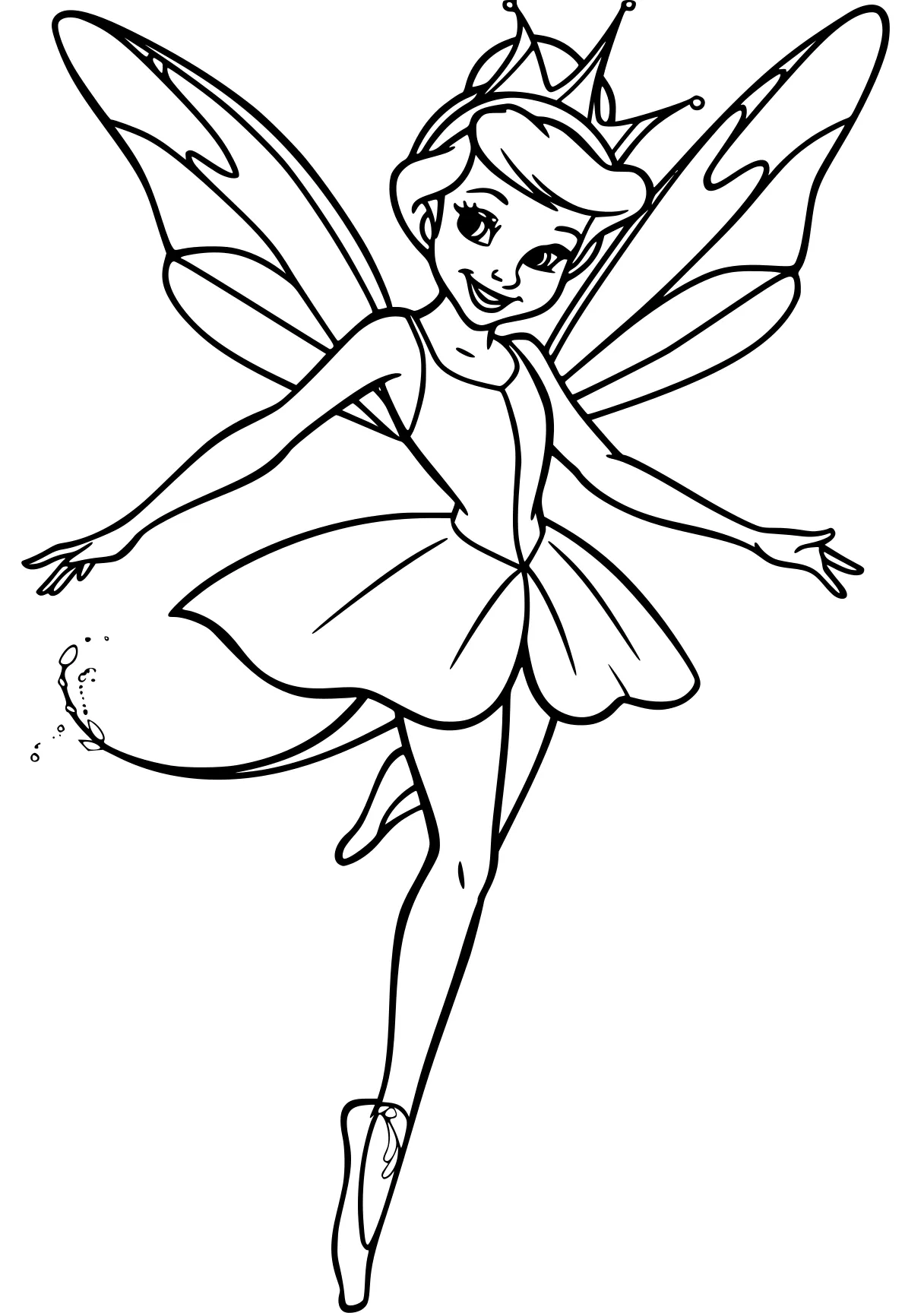 tinker bell coloring pages fairy, winx, shinobu, ballerina, bee, free page downloads