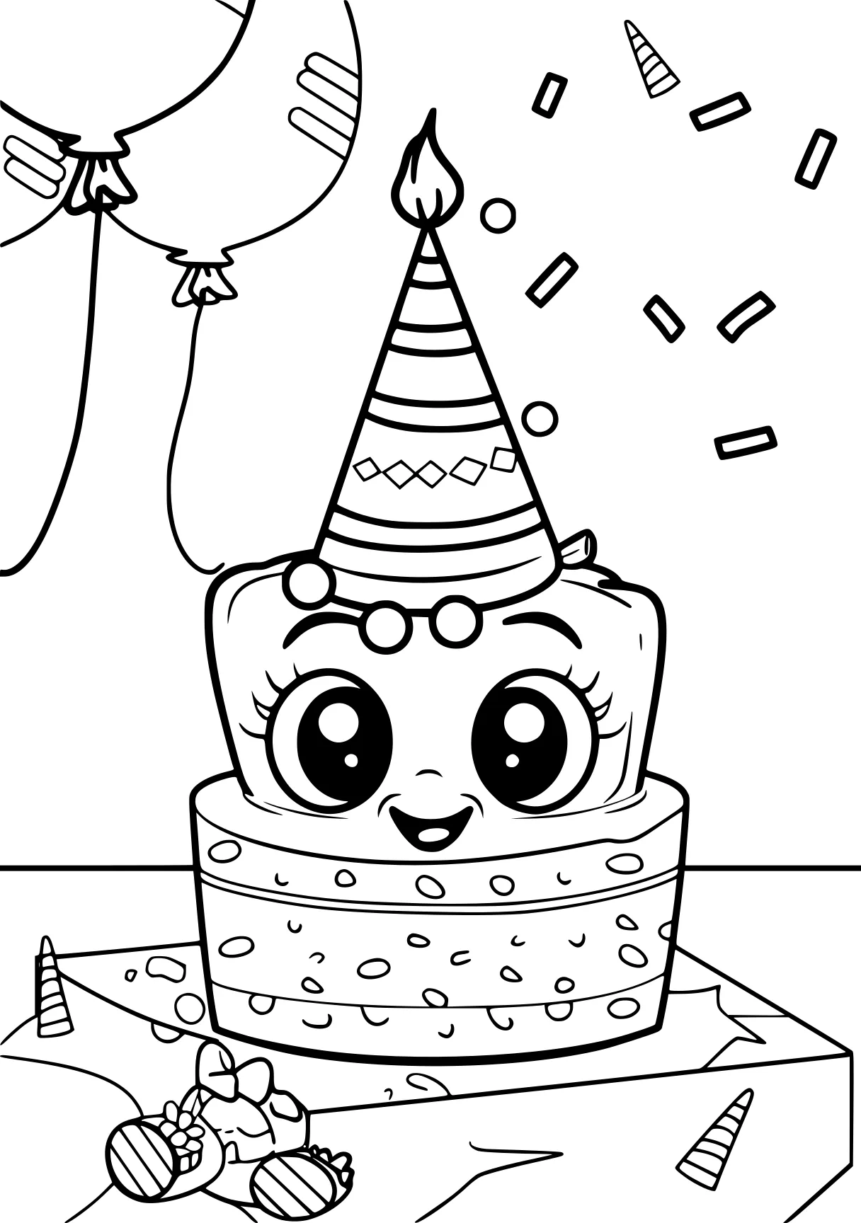 happy birthday coloring pages, shopkins, birthday, printables, free page downloads