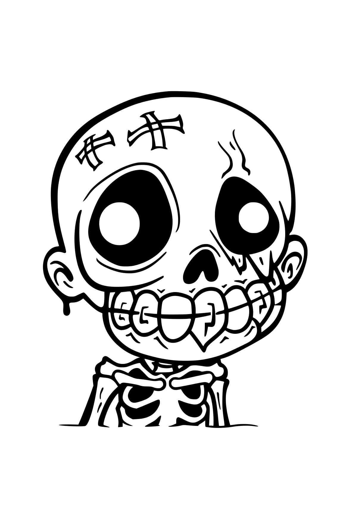 hardest coloring pages skellington, tanjiro, skeleton, muertos, skull, free page downloads