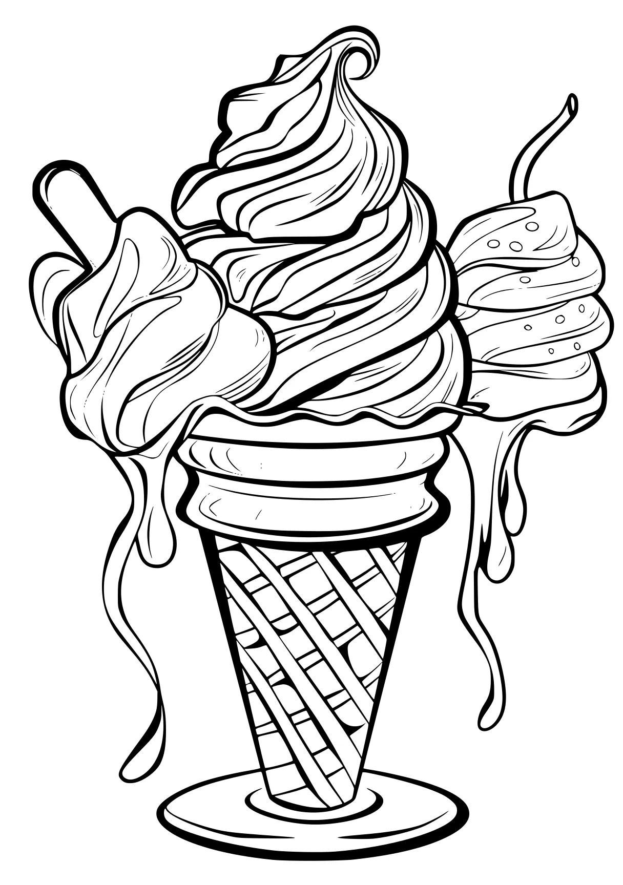 ice cream coloring pages ice, twisty, size, cupcake, free page downloads