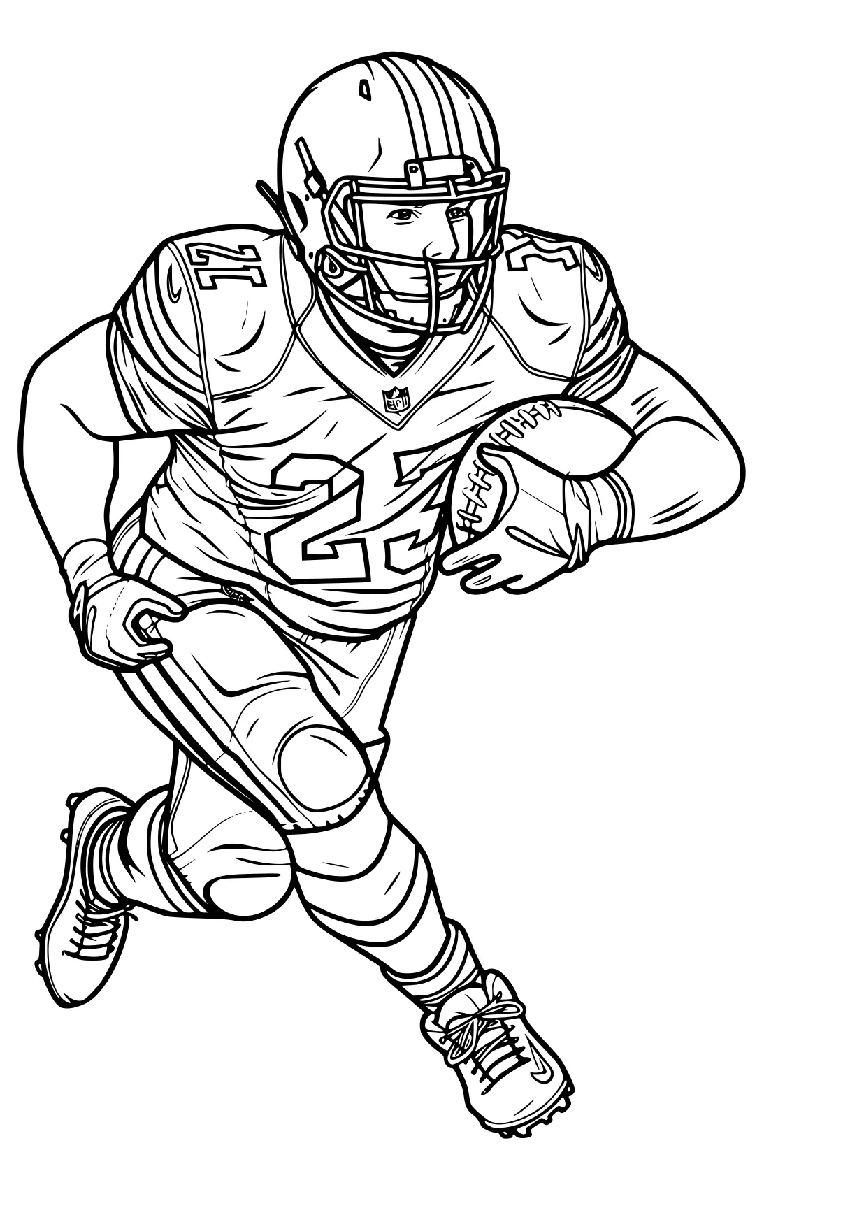 football player coloring page sports, football, 49ers, speed, ball, free downloads