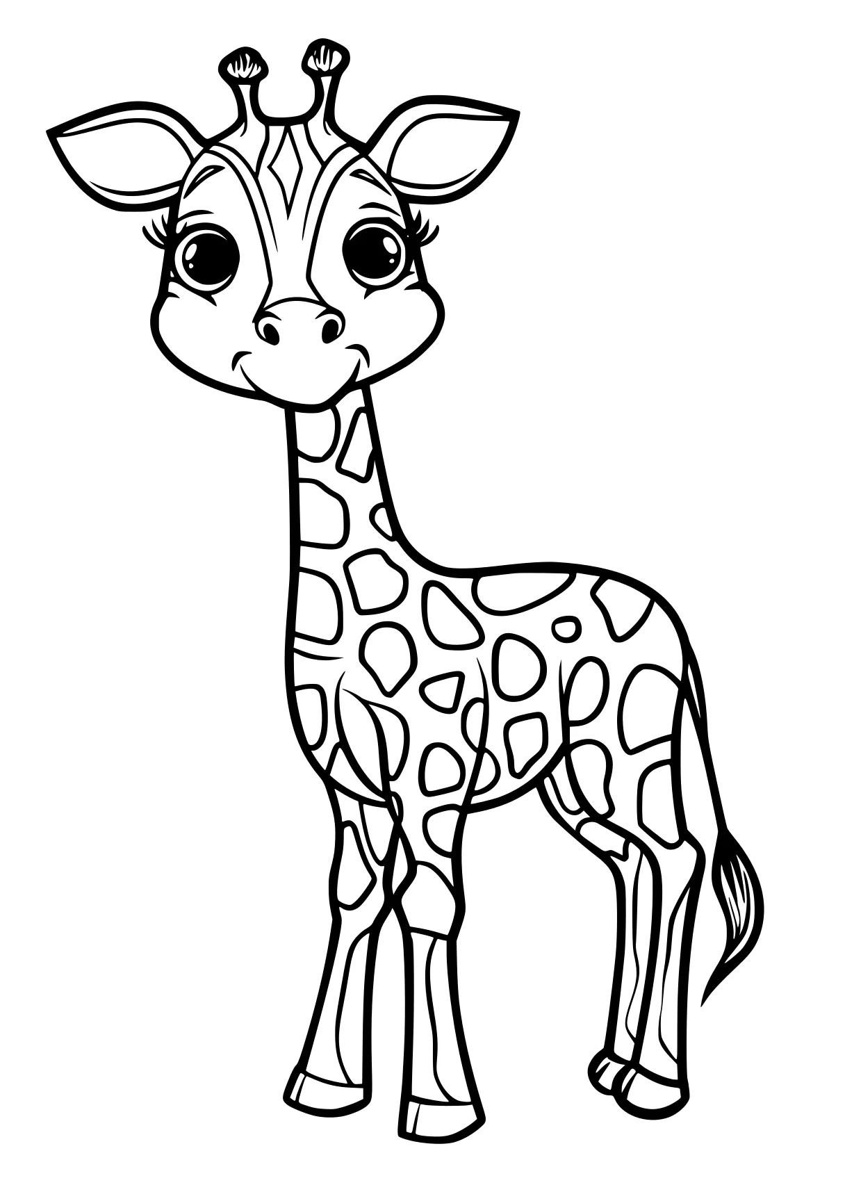 printable pictures giraffe, deer, llama, bambi, zebra, free coloring page downloads