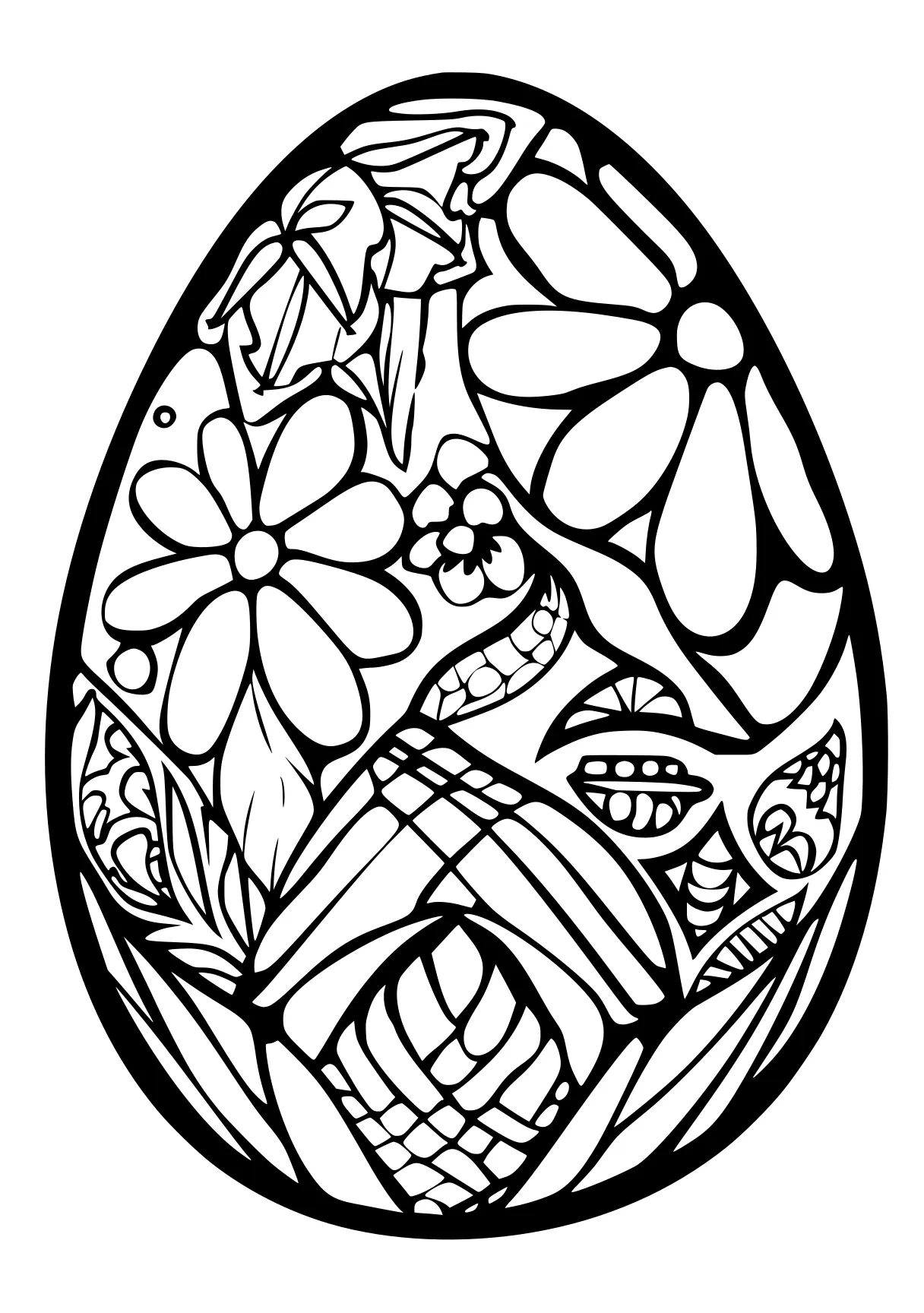 easter egg coloring sheet egg, ornament, easter, tulip, free page downloads