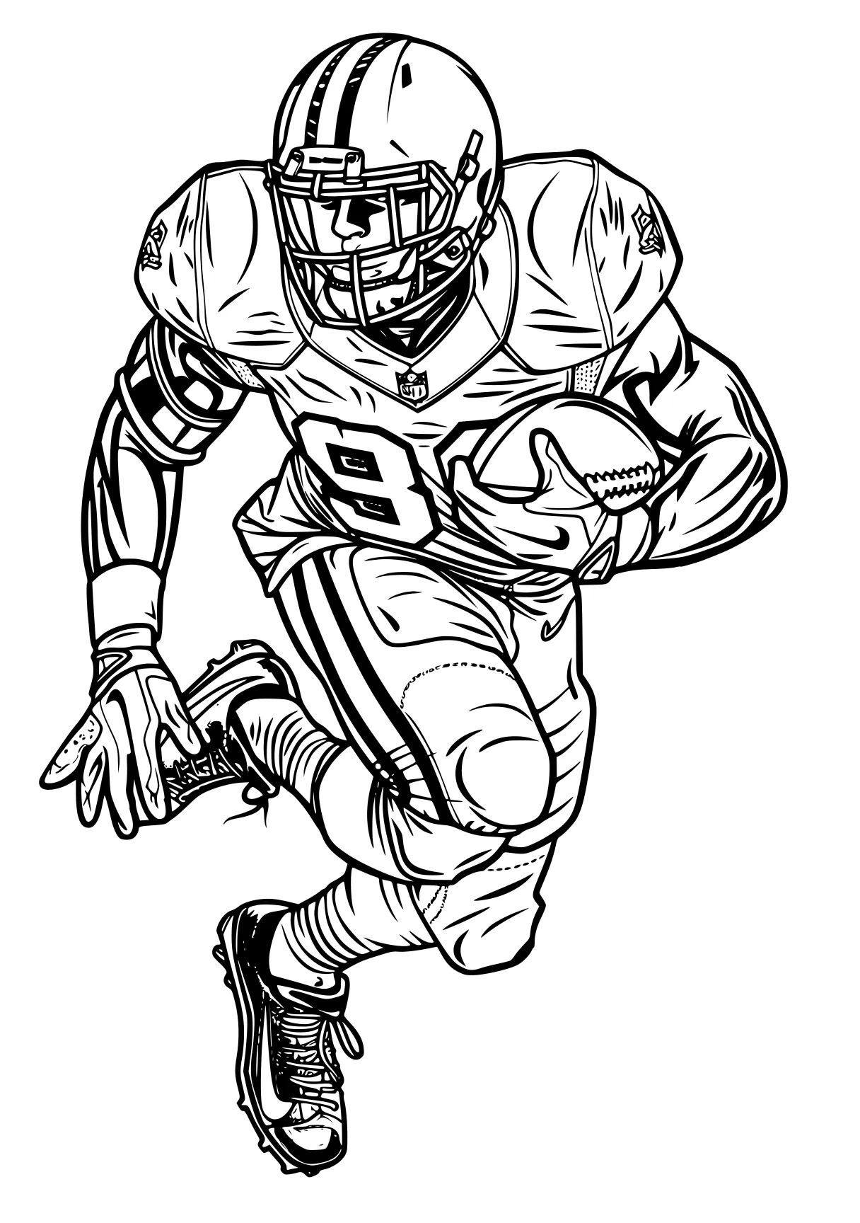 football player coloring page football, 49ers, sports, speed, chiefs, free downloads