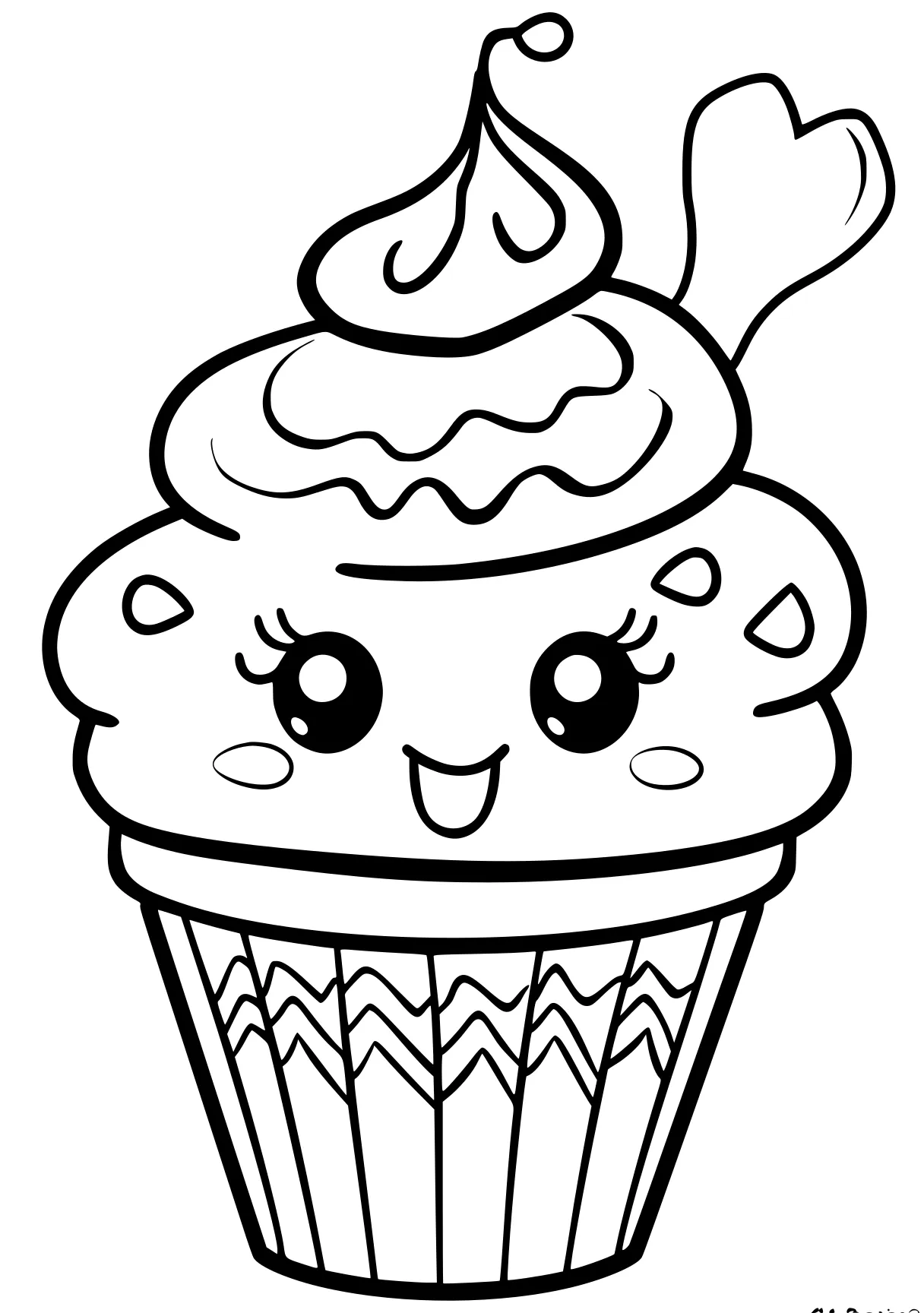 cute coloring pages printable cupcake, cinnamoroll, molang, shortcake, cookie, free page downloads