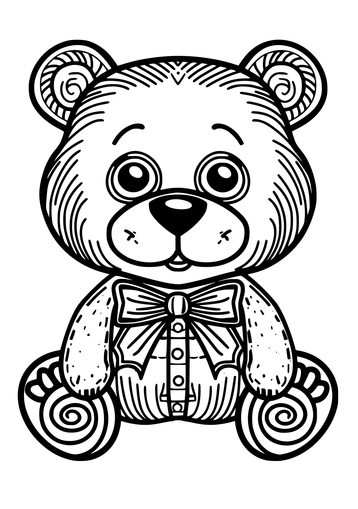 hardest coloring pages bear, teddy, fazbear, koala, winnie, free page downloads