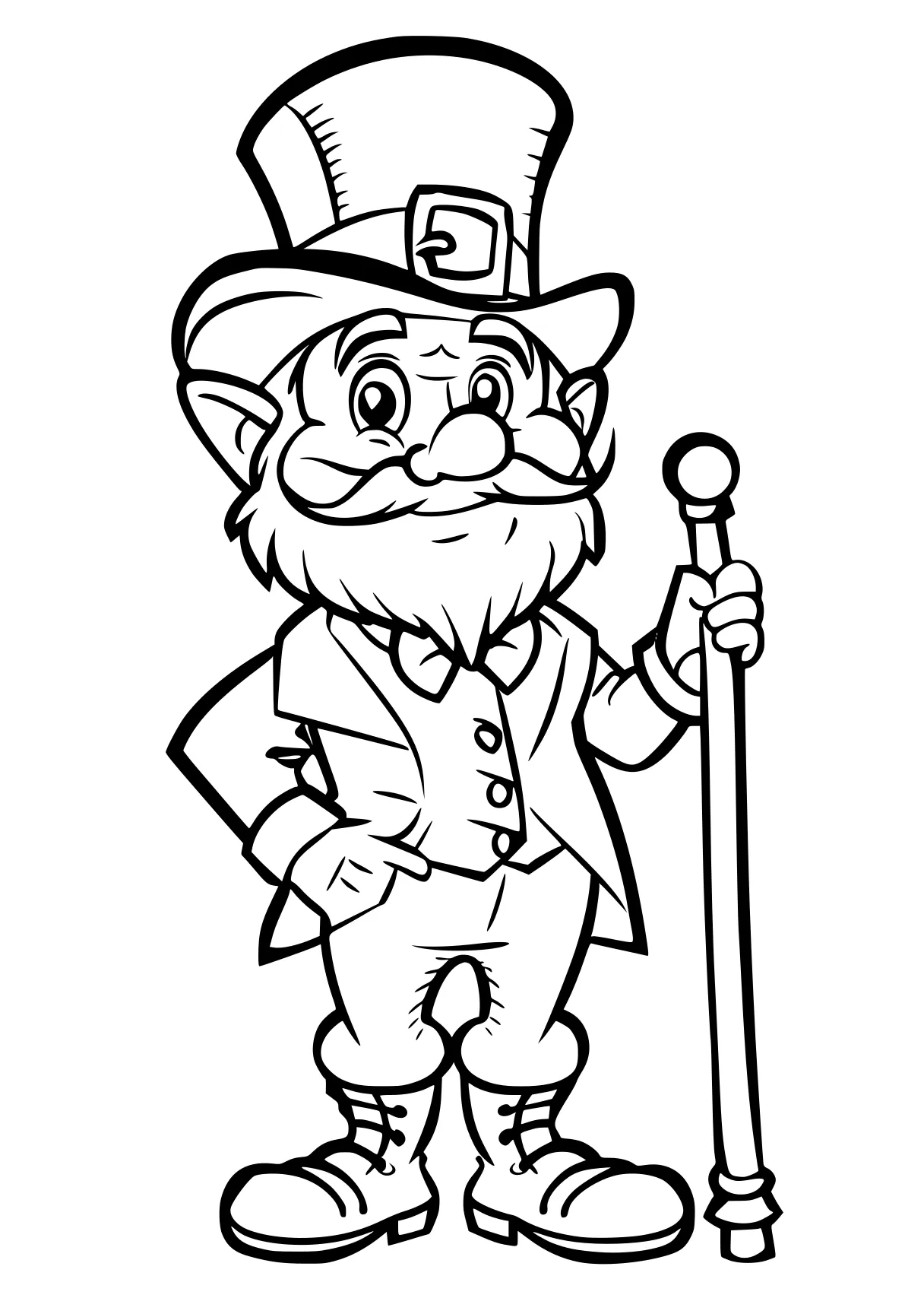 st patricks day colouring pages leprechaun, wizard, pilgrim, groundhog, free coloring page downloads