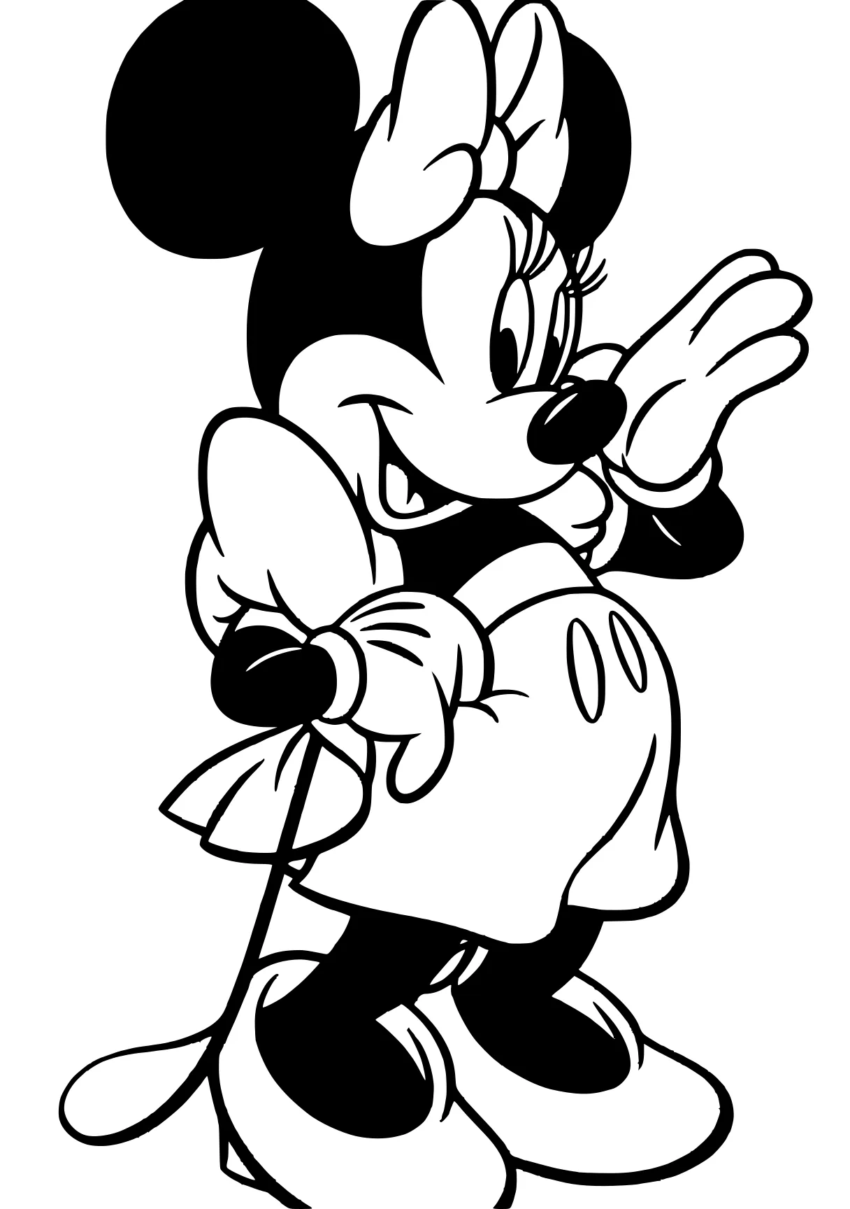 minnie mouse coloring page mickey, minnie, mouse, goofy, jr, free downloads