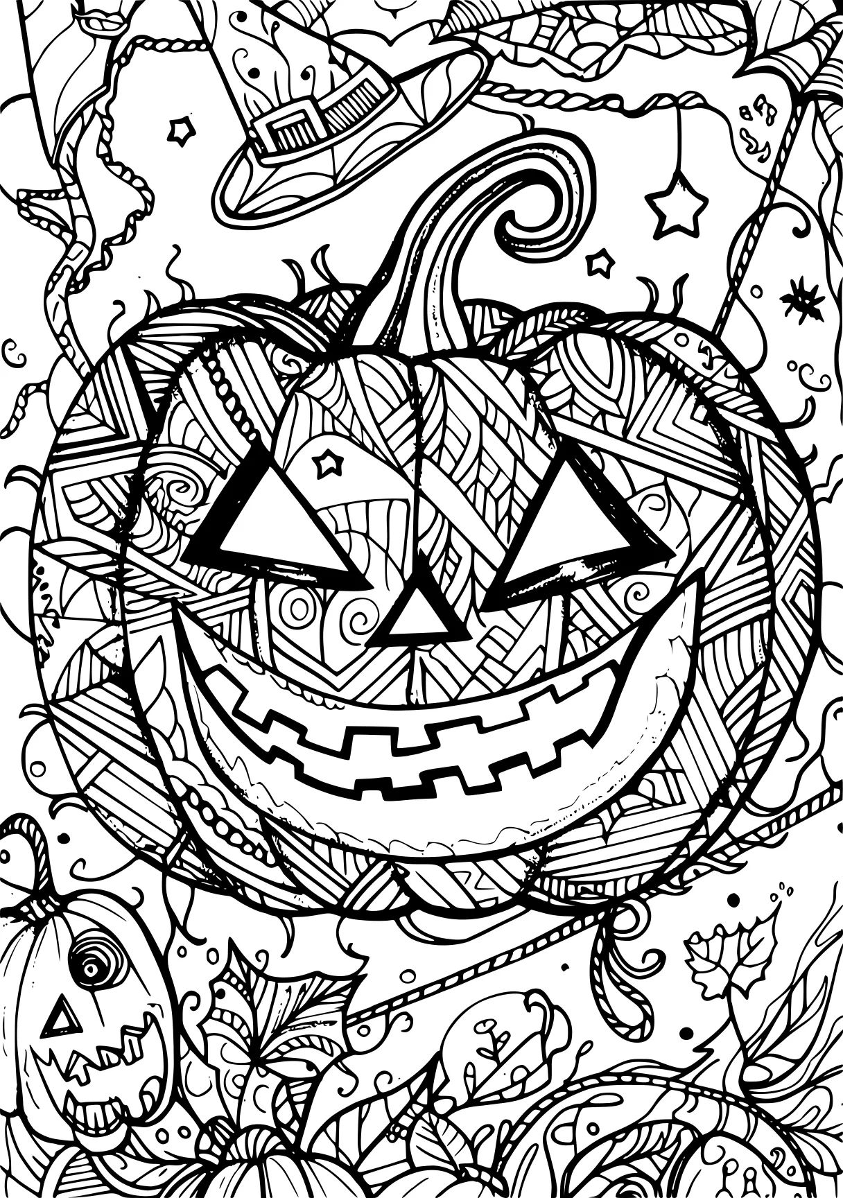 coloring pages for adults halloween, pumpkin, zentangle, halloween, free page downloads