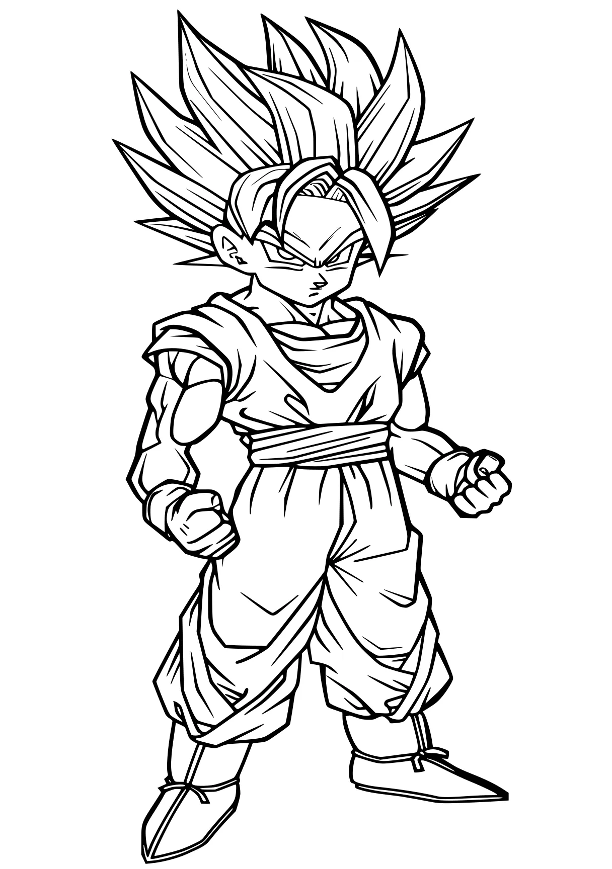 goku coloring pages goku, gogeta, vegeta, vegito, broly, free page downloads