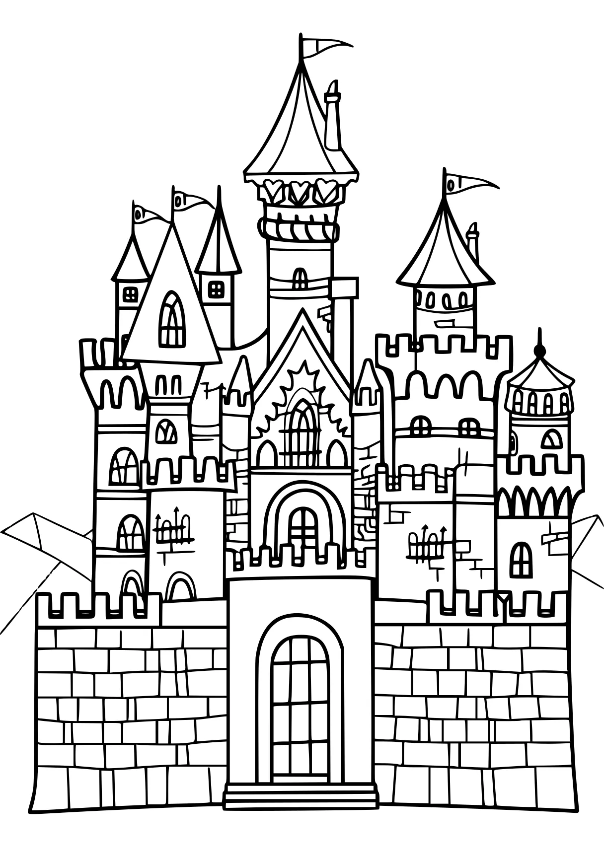 castle coloring page castle, palace, printables, free downloads