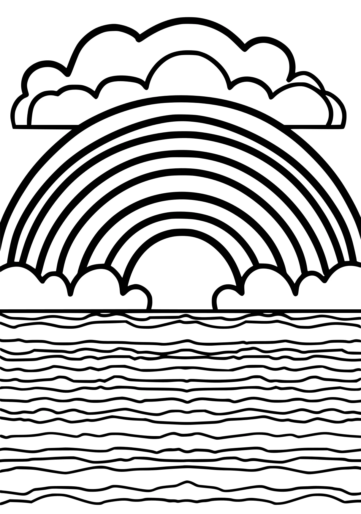 rainbow coloring pages, sea, ocean, whale, free page downloads