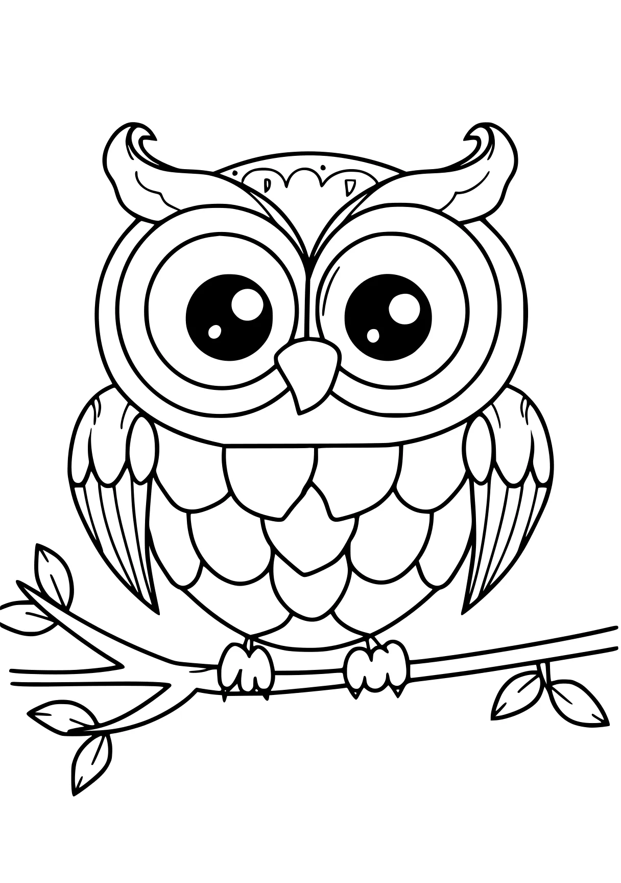 simple coloring sheets owl, illustrator, bird, free page downloads