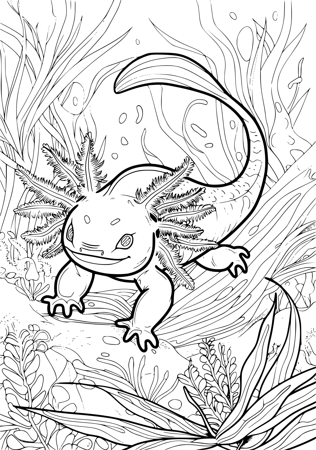 axolotl coloring page axolotl, bulbasaur, gecko, lizard, dragon, free downloads