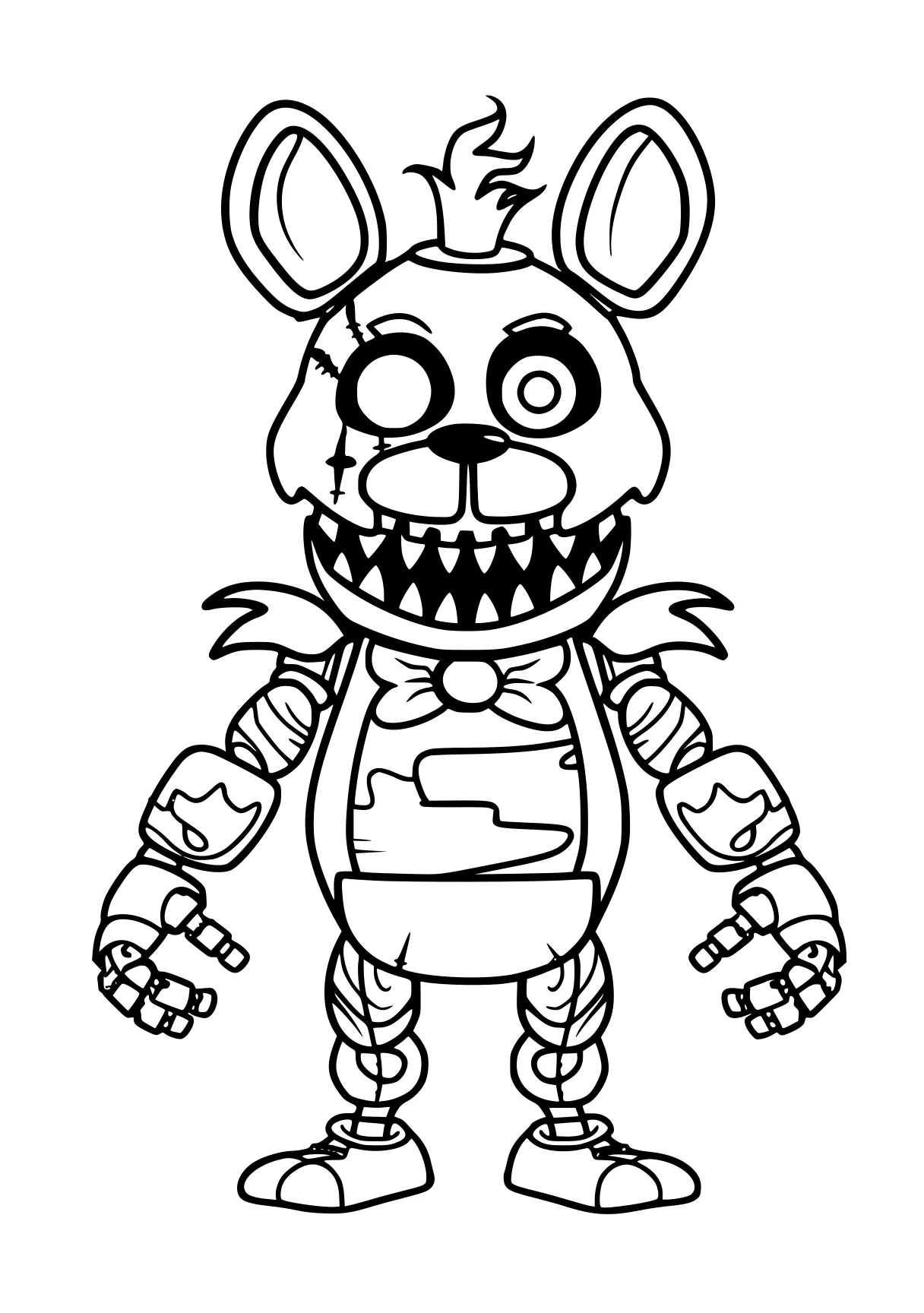 fnaf coloring page fnaf, fazbear, bonnie, zomboss, freddy, free downloads