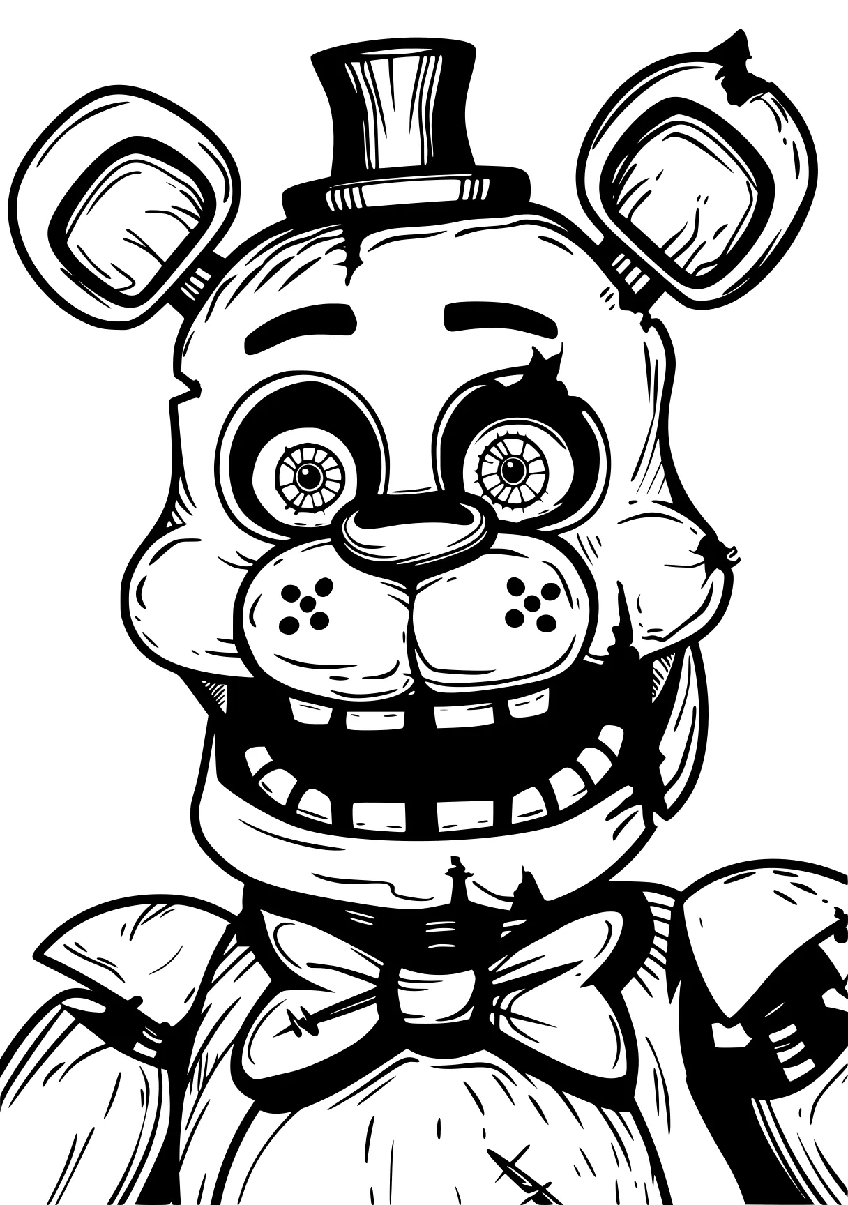 five nights at freddy's colouring pages fnaf, fazbear, freddy, bonnie, chica, free coloring page downloads