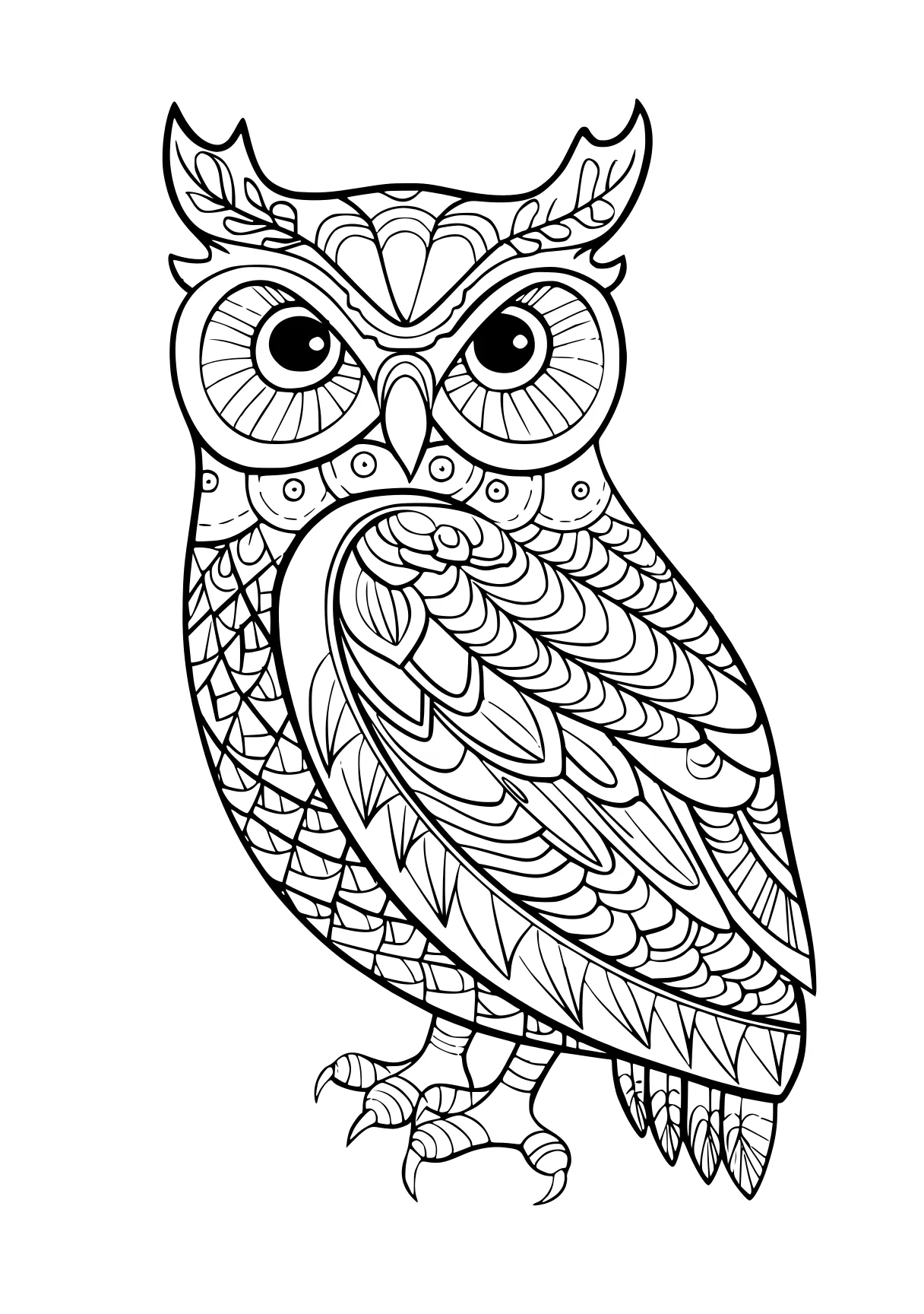 owl coloring pages owl, illustrator, zentangle, free page downloads