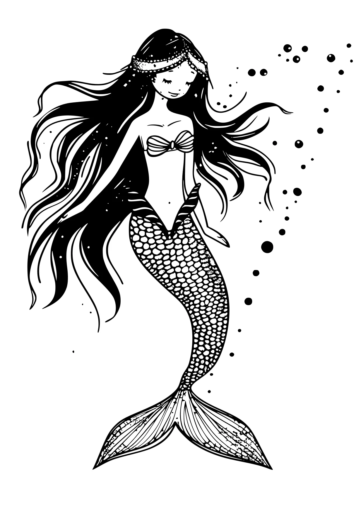 mermaid coloring pages mermaid, ariel, siren, fish, zentangle, free page downloads