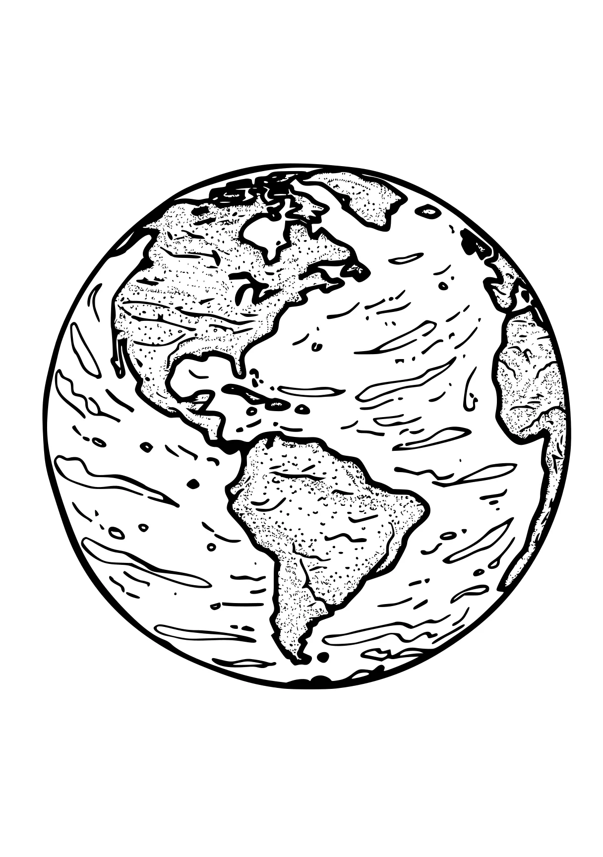 earth coloring page globe, earth, world, size, round, free downloads