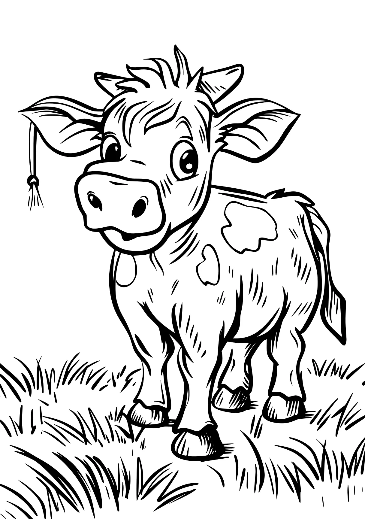 coloring pages printable animals cow, buffalo, donkey, rhino, illustrator, free page downloads