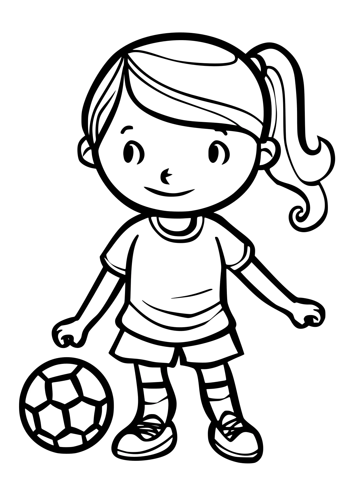 soccer coloring page soccer, sports, illustrator, gabby, girl, free downloads