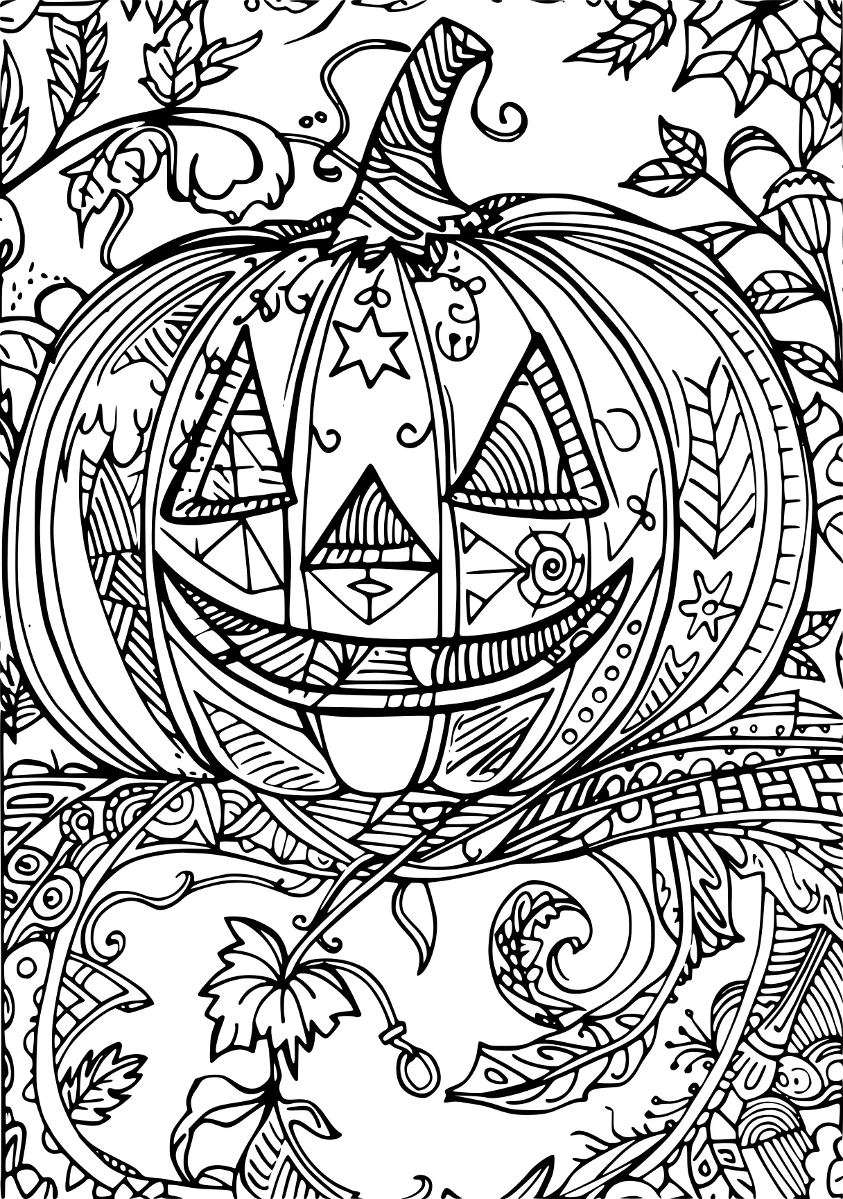 pumpkin coloring pages, zentangle, ornament, mandalas, free page downloads