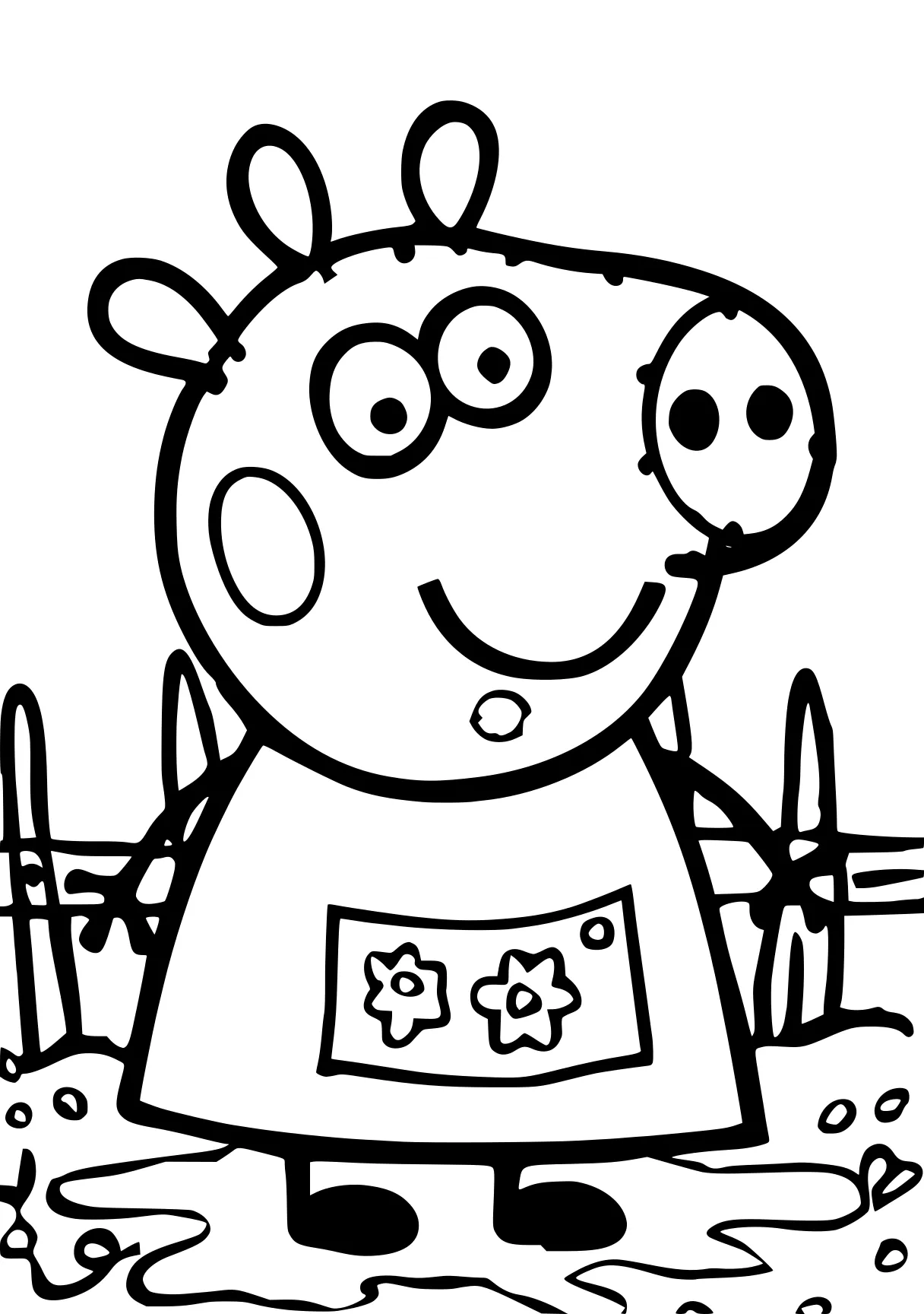 peppa coloring page peppa, cow, oddbods, numberblocks, free downloads