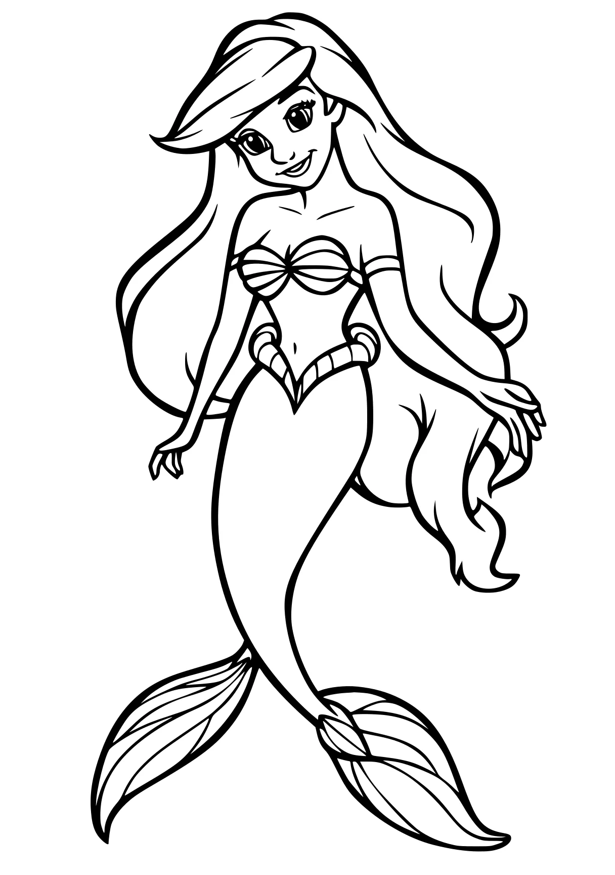 ariel coloring pages mermaid, ariel, siren, fish, jasmine, free page downloads