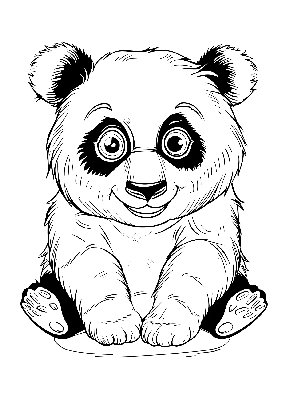 panda coloring sheet panda, koala, raccoon, sloth, bear, free page downloads