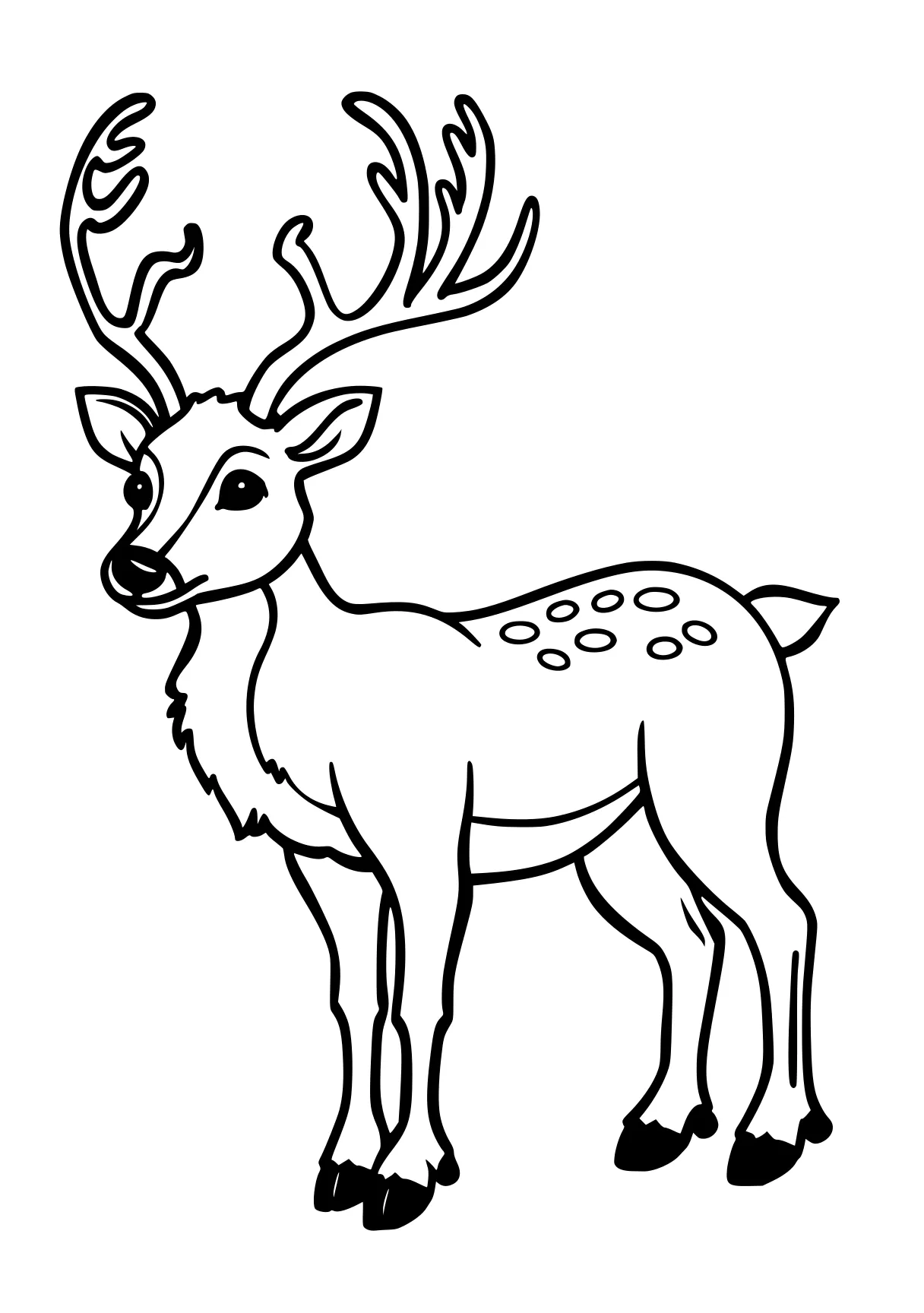 reindeer coloring page deer, reindeer, rudolph, bambi, free downloads