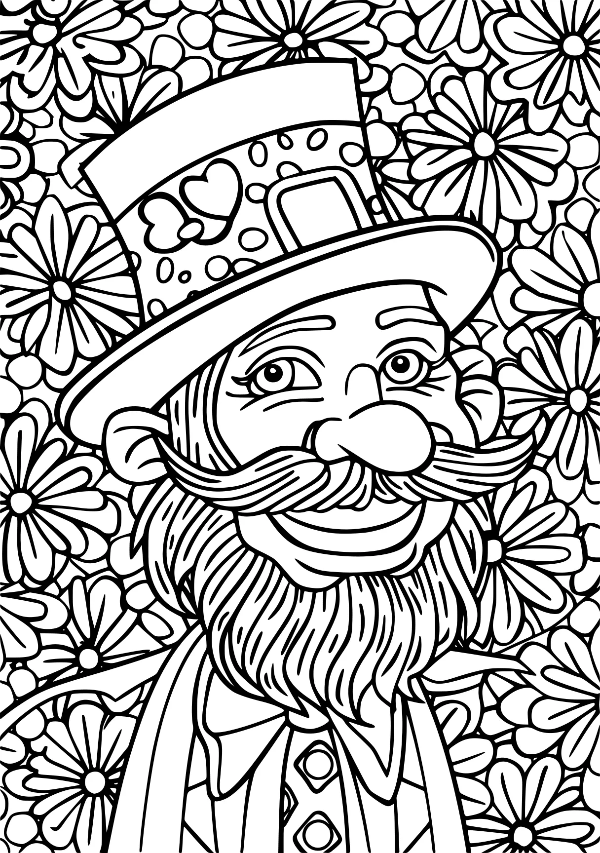 st patrick's day coloring pages, illustrator, colouring, gnome, free page downloads