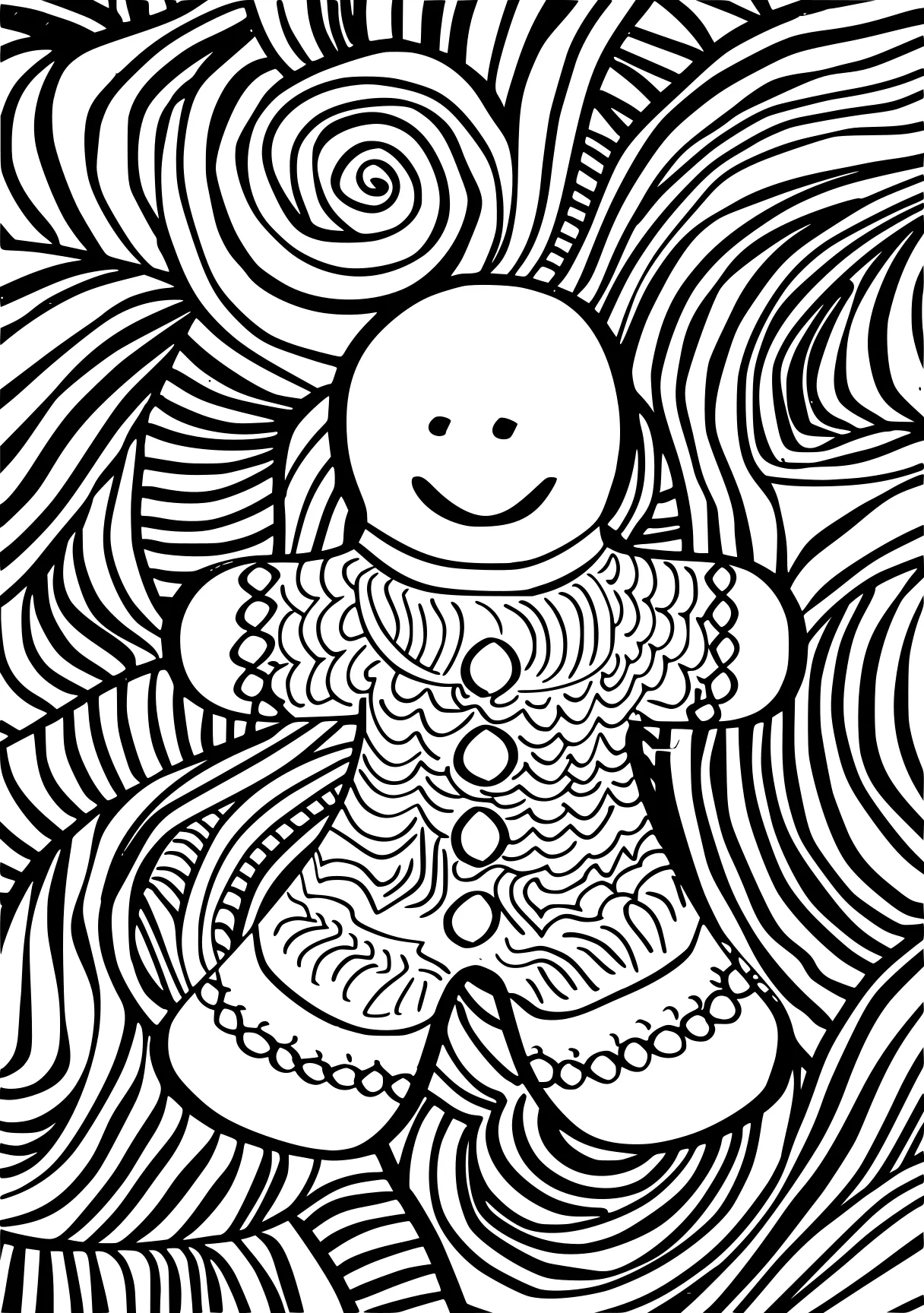 gingerbread coloring page zentangle, pattern, illustrator, free downloads