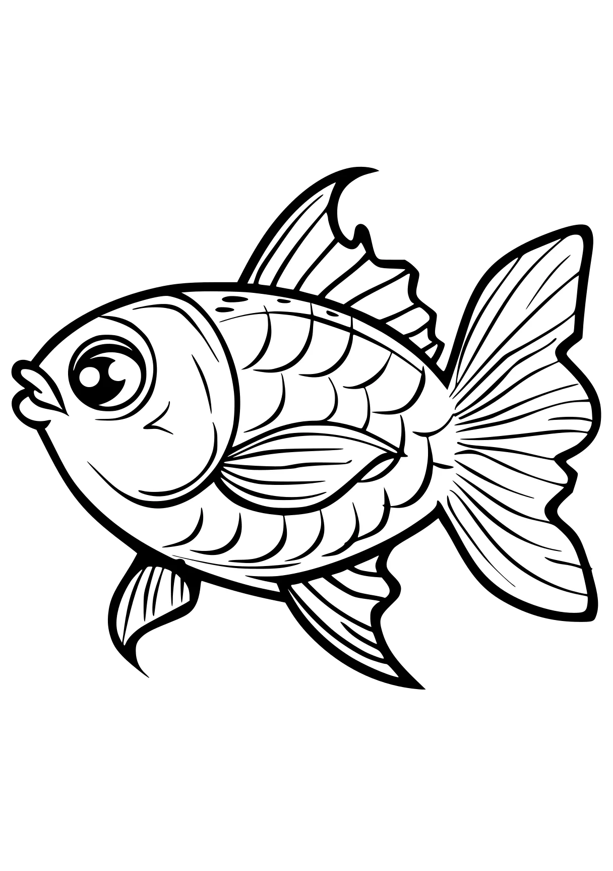 online colouring fish, nemo, tanjiro, guppies, illustrator, free coloring page downloads