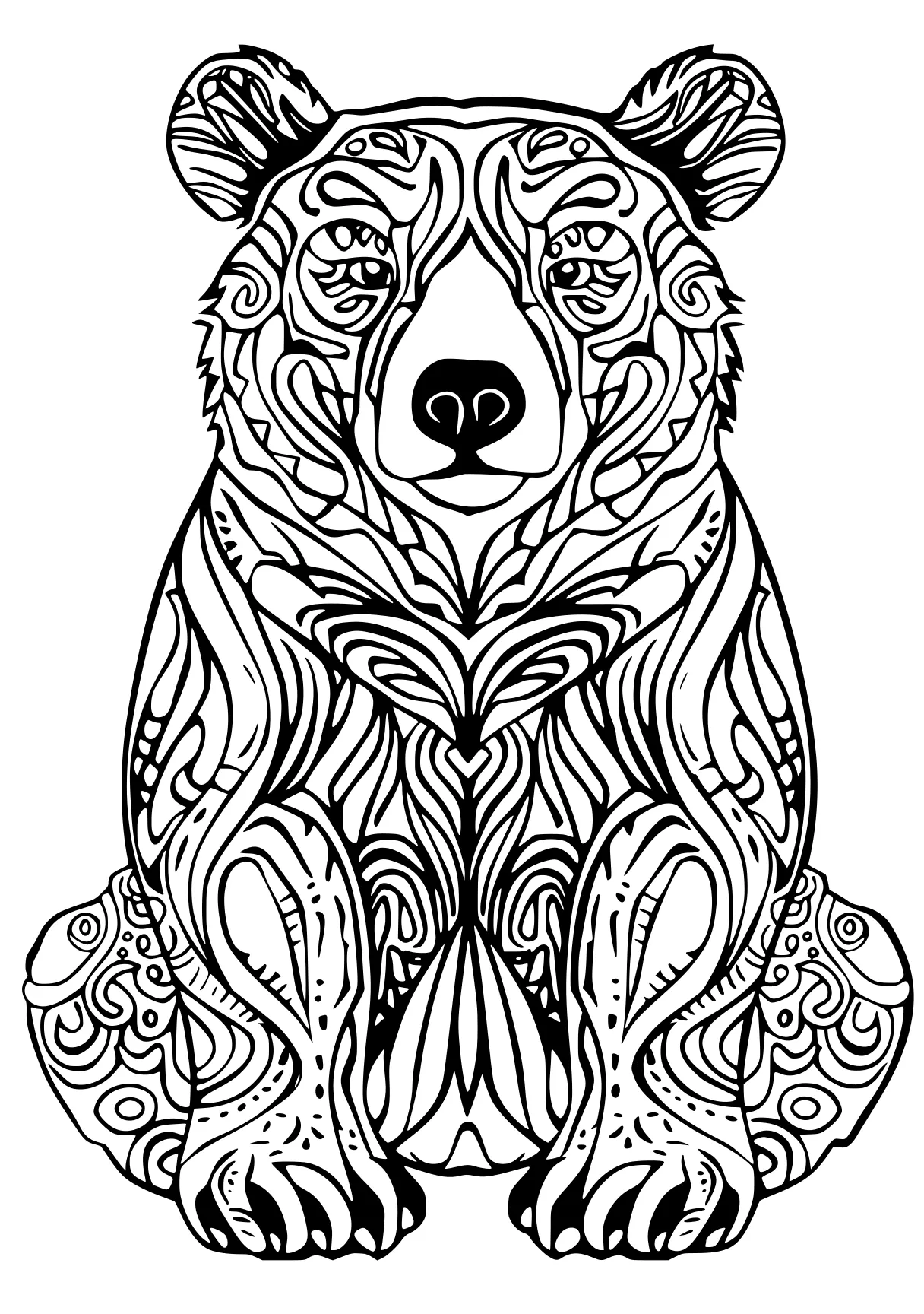 bear coloring pages bear, lion, koala, free page downloads