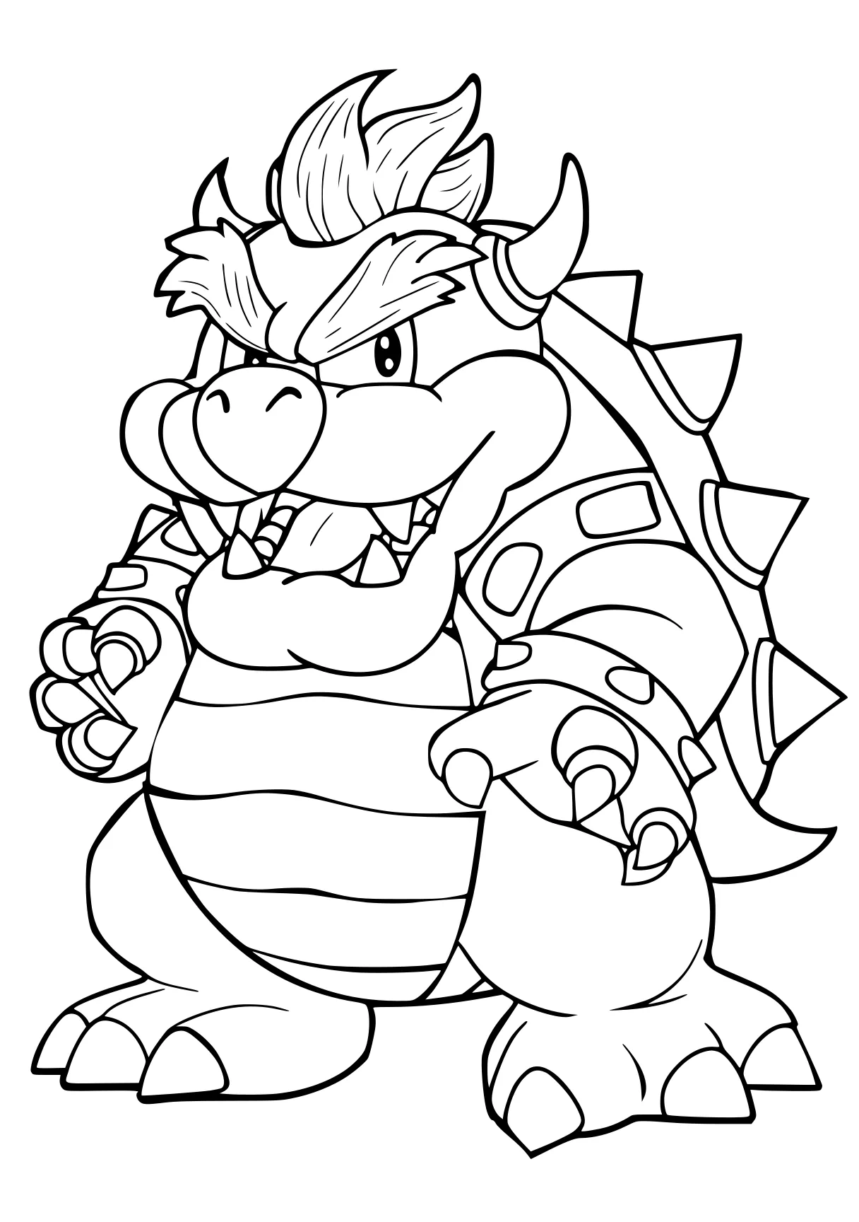 bowser coloring page bowser, toad, yoshi, mario, blastoise, free downloads