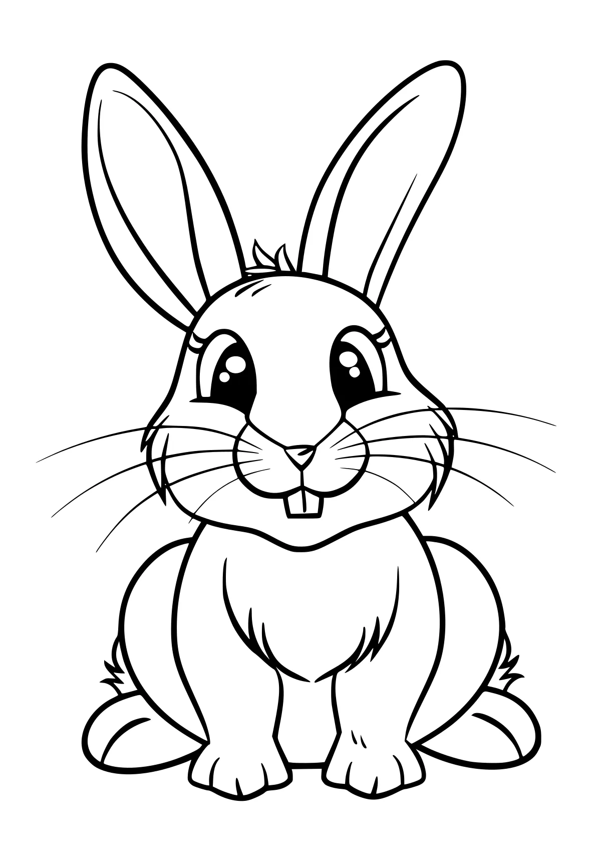 rabbit coloring page rabbit, bunny, bunzo, illustrator, free downloads